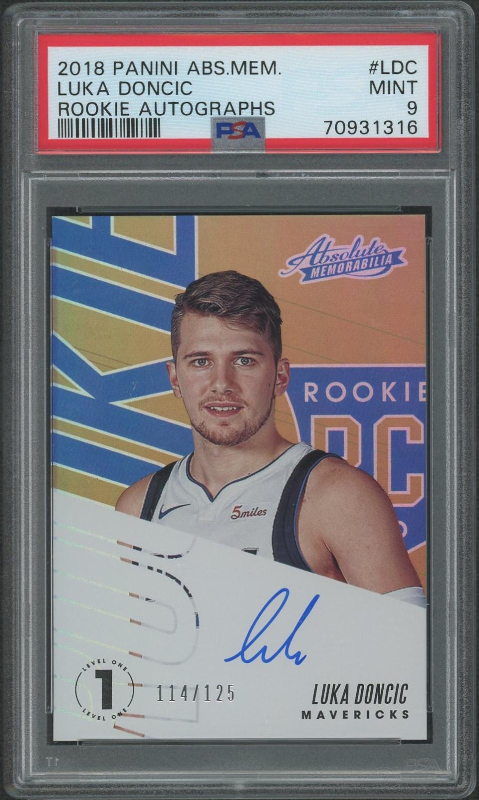 Luka Doncic 2018-19 Panini Immaculate Moments Autograph Rookie