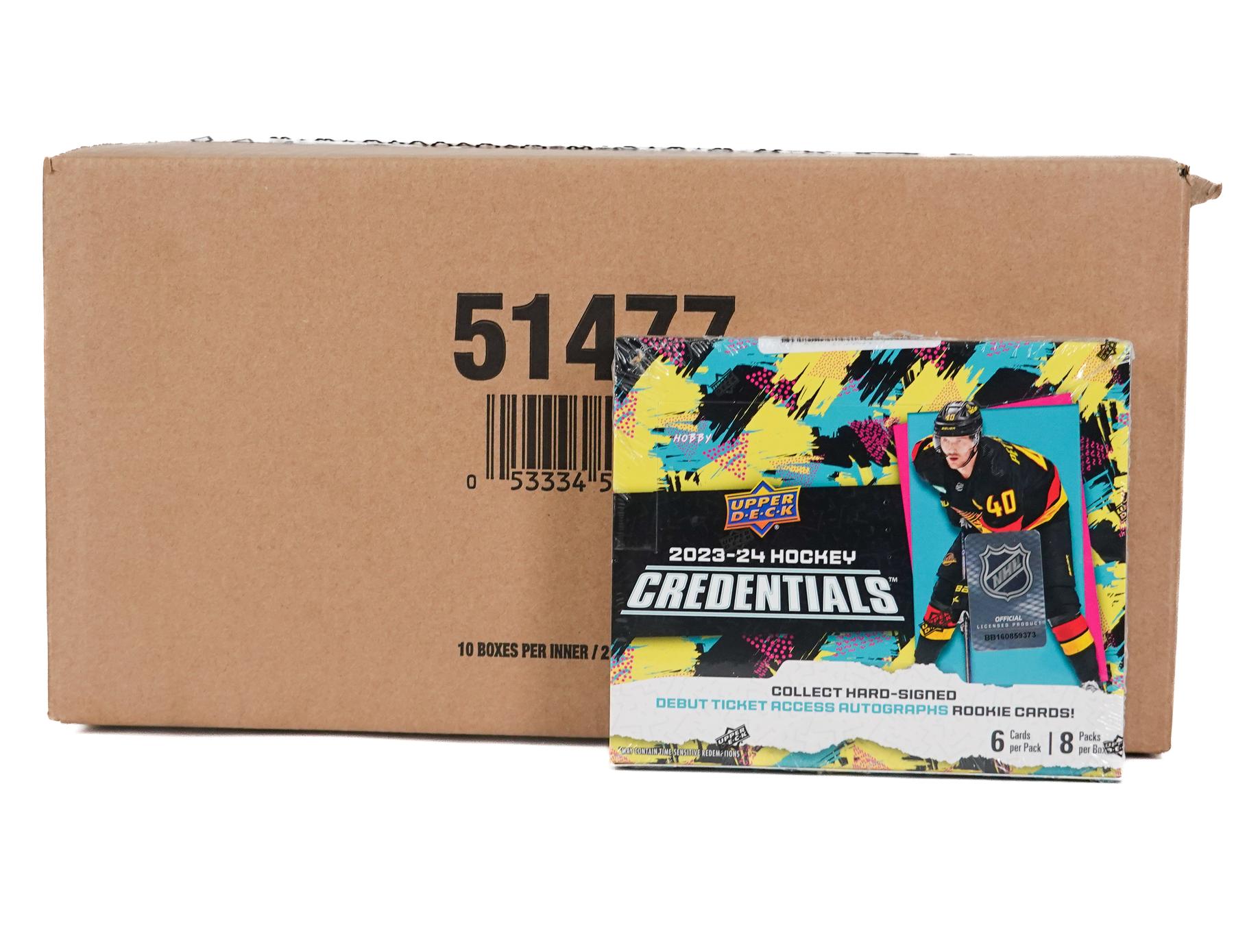 2023/24 Upper Deck Credentials Hockey Hobby 20-Box Case | DA Card