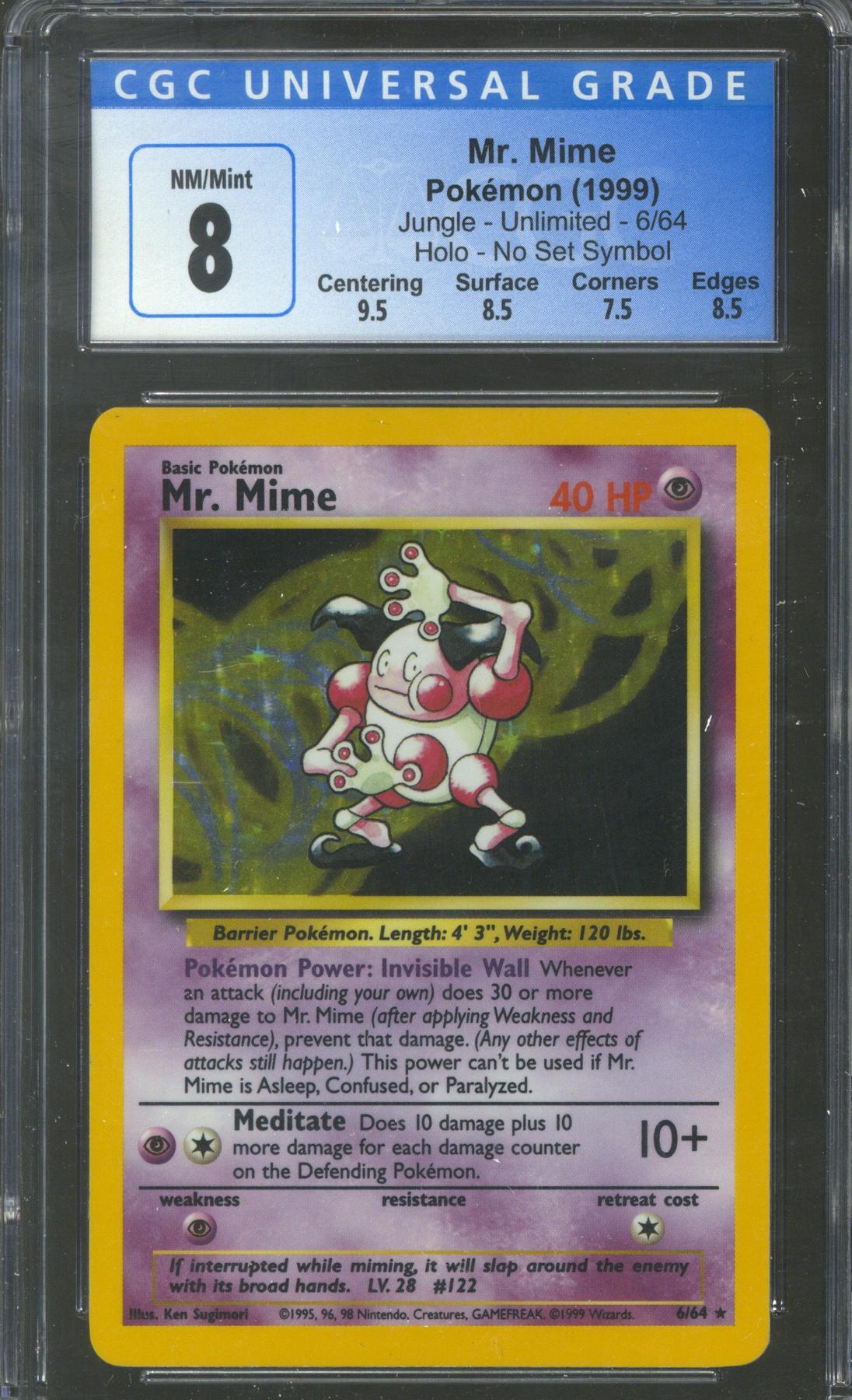 Pokemon Jungle No Set Symbol Mr. Mime 6/64 CGC 8 | DA Card World
