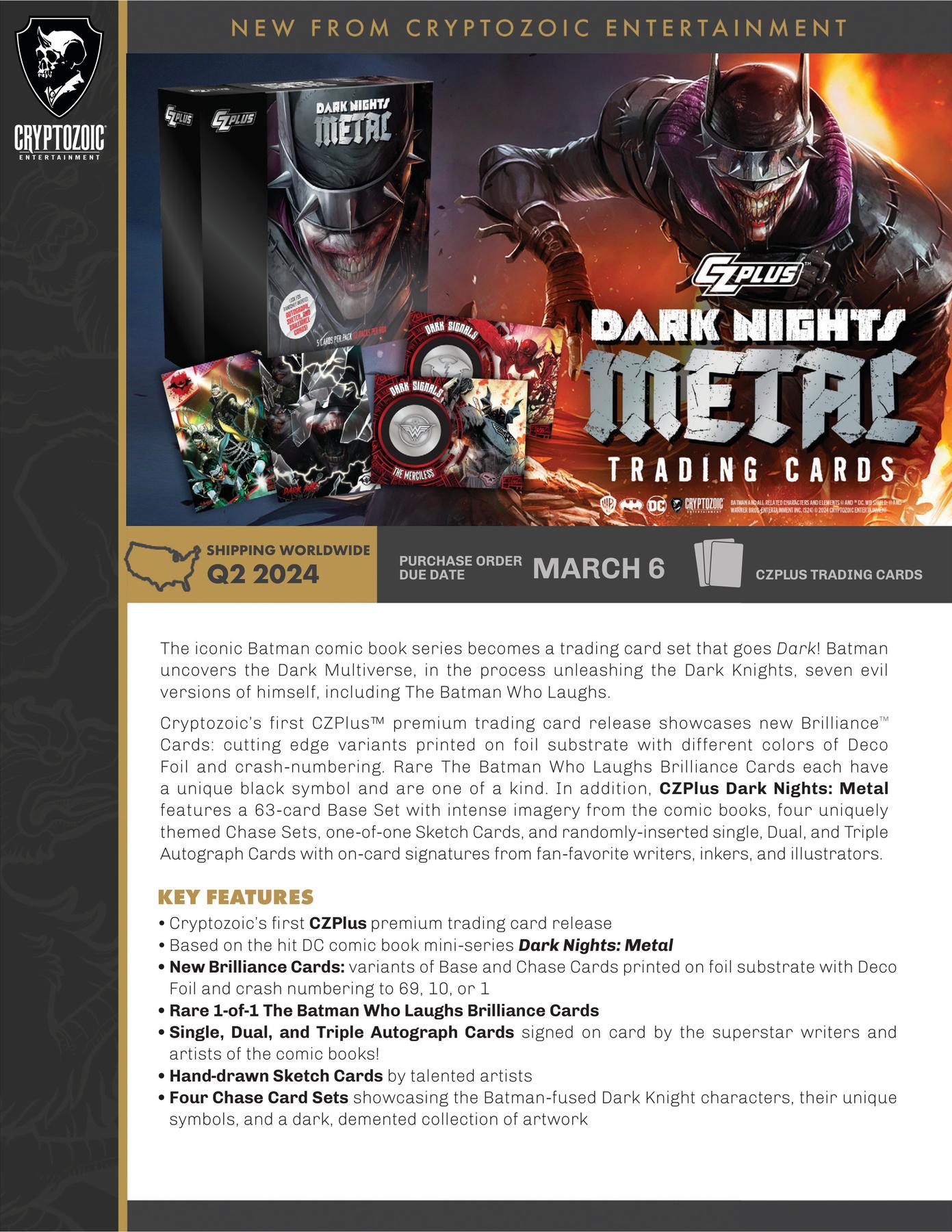 CZPlus Dark Nights: Metal Hobby Box (Cryptozoic 2024) (Presell) | DA Card  World