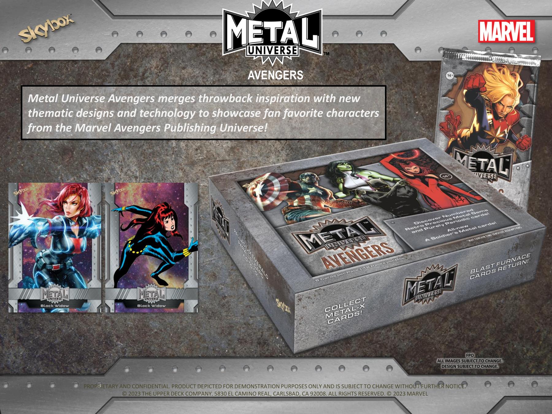 Marvel Metal Universe Avengers Trading Cards Hobby Box (Upper Deck 2024