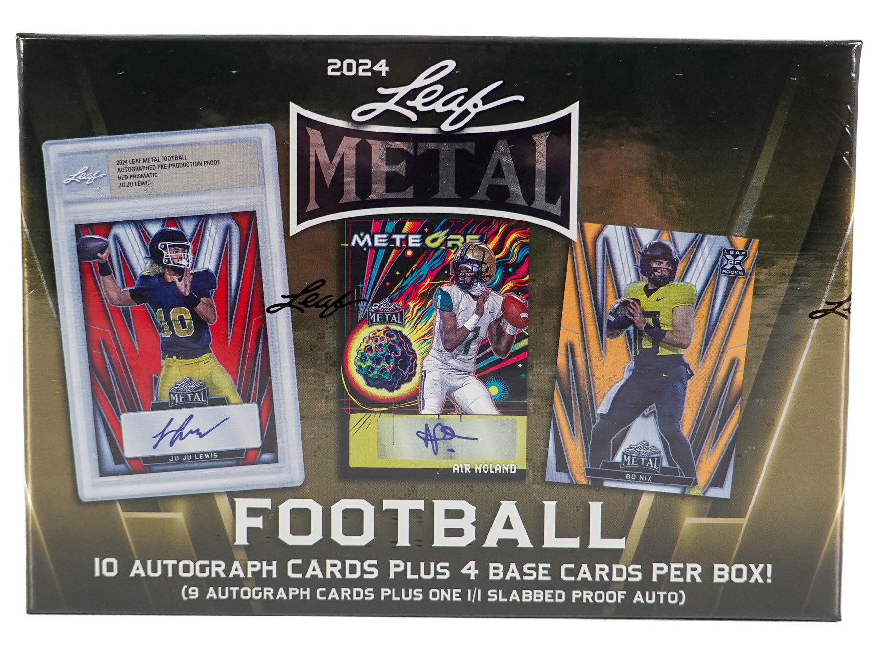 2025 Leaf Metal Football Hobby Jumbo Box DA Card World