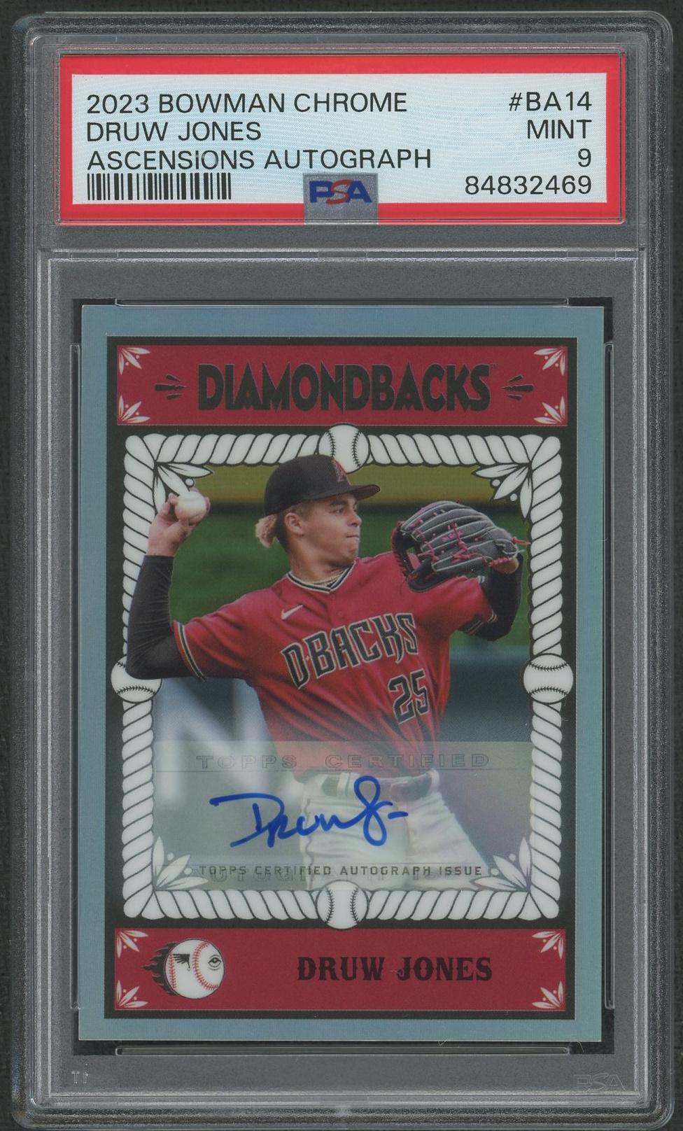 Bowman Chrome Baseball Ba Druw Jones Rookie Ascensions Auto