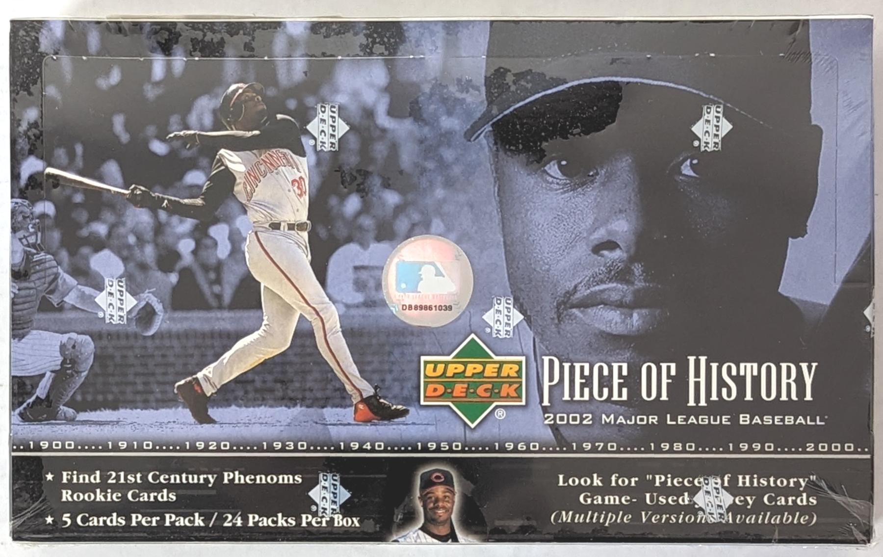 2002 Upper Deck Piece Of History Baseball Hobby Box Reed Buy Da