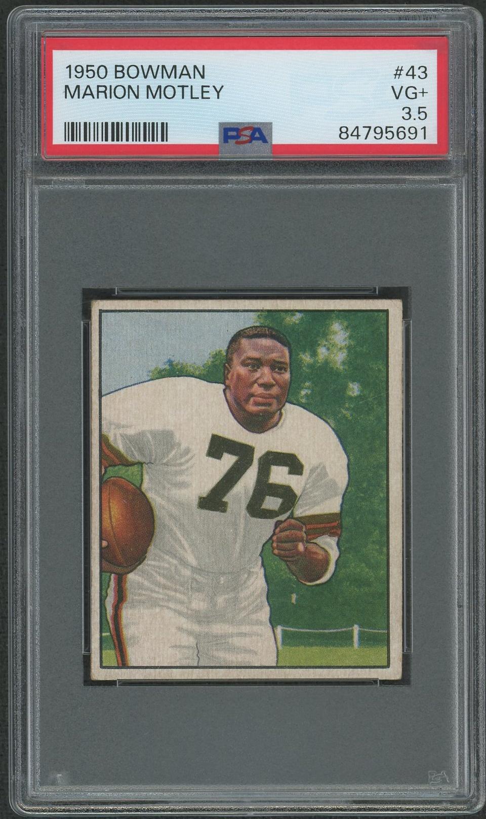 1950 Bowman Football #43 Marion Motley Rookie PSA 3.5 (VG+) | DA Card World