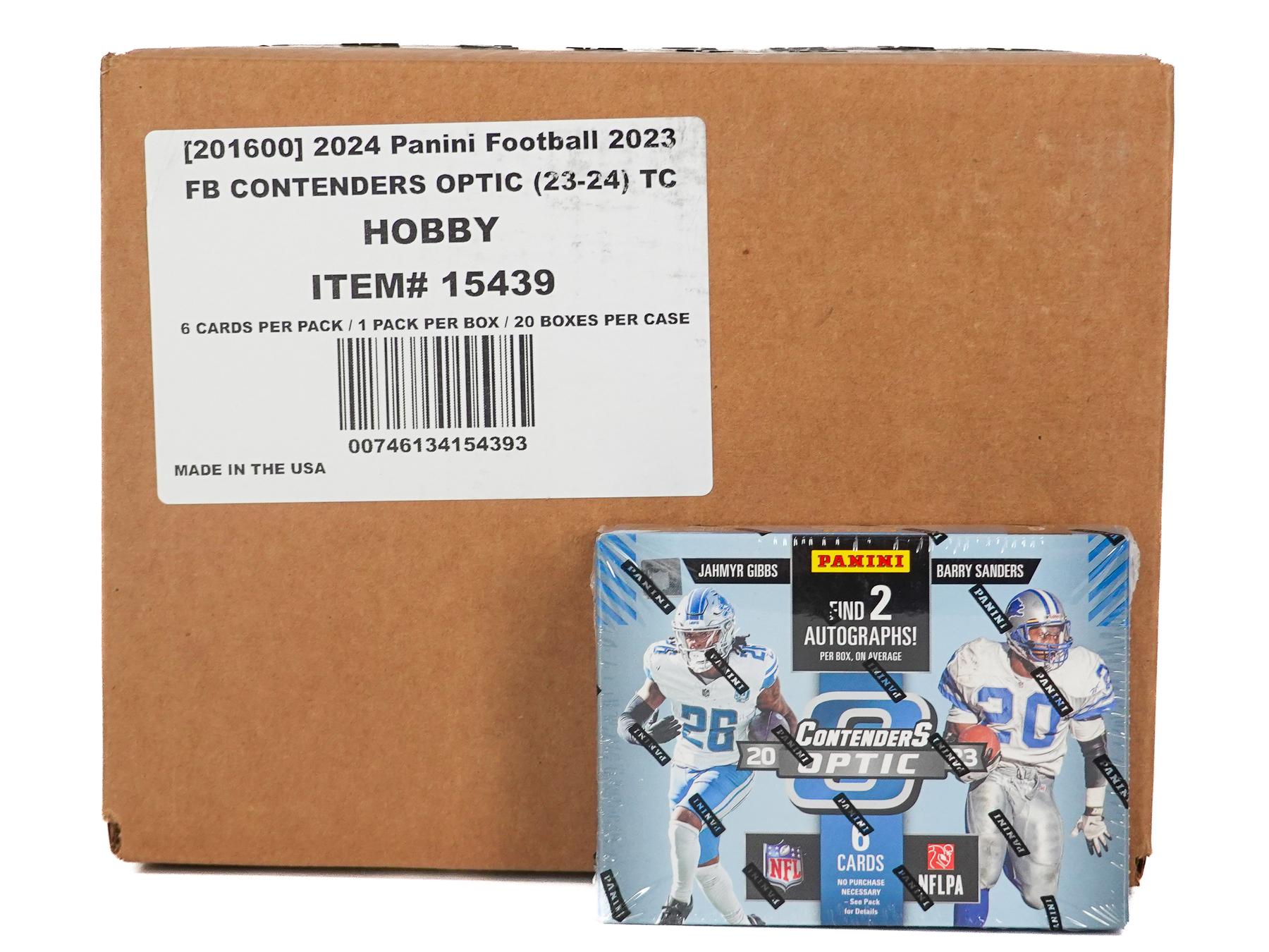 2023 Panini Contenders Optic Football Hobby 20-Box Case | DA Card