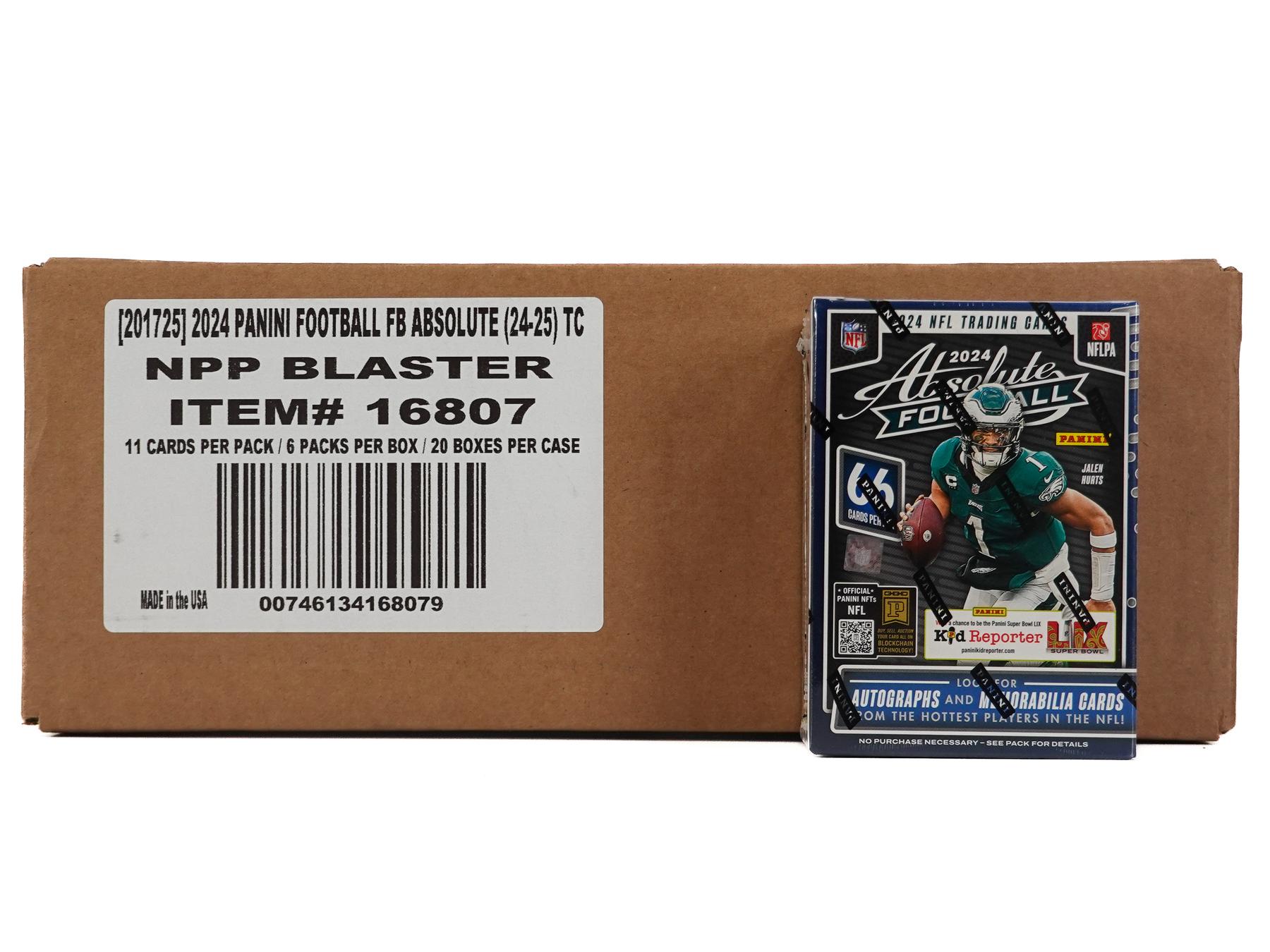 2024 Panini Absolute Football Blaster 20-Box Case (Green Parallels