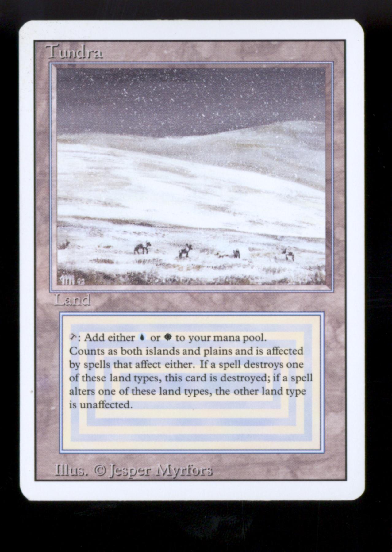 マジック：ザ・ギャザリング Tundra 3ED Revised Magic the Gathering 3rd Edition Revised Tundra NEAR MINT NM