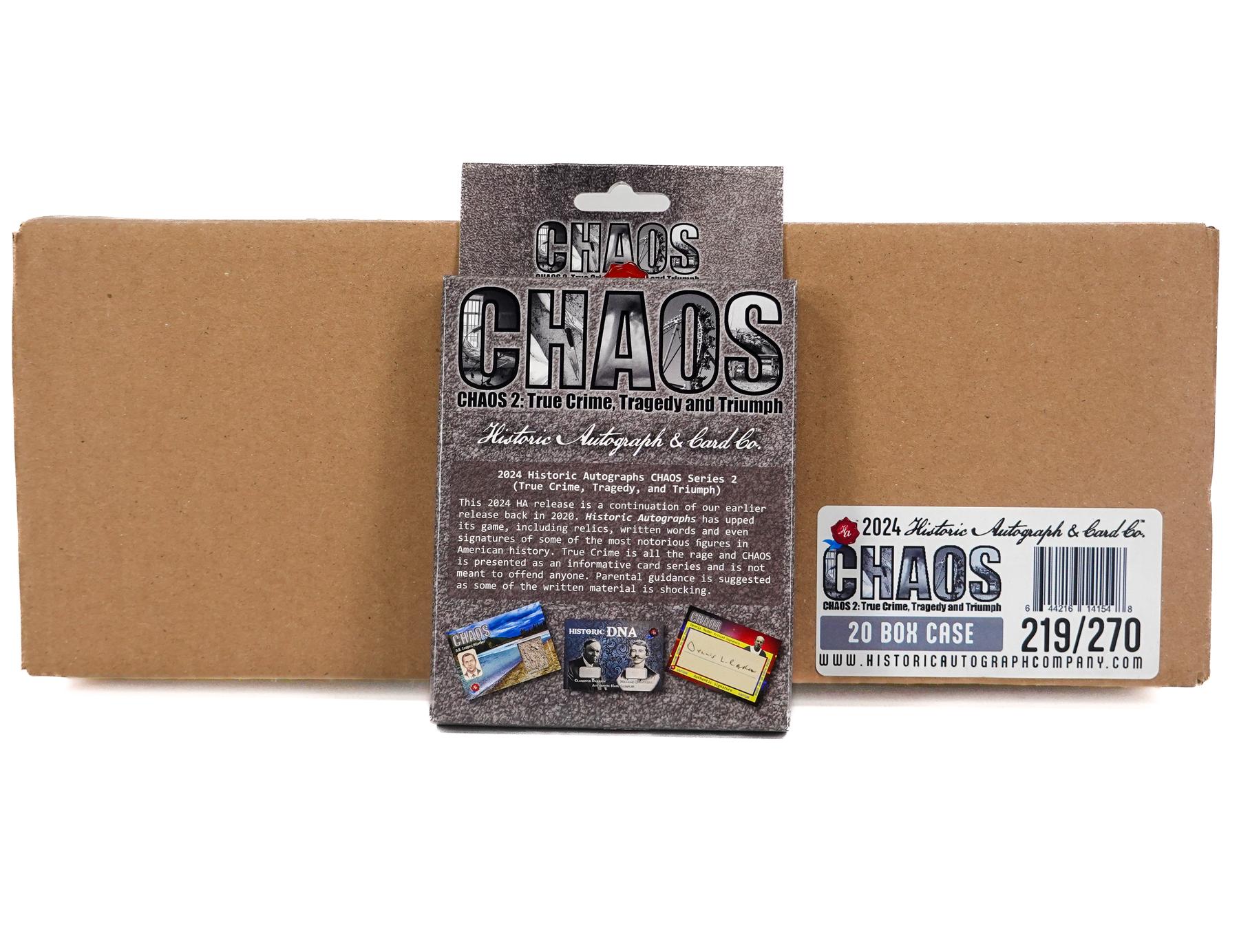 Chaos Series 2 Trading Cards Hobby 20-Box Case (Historic