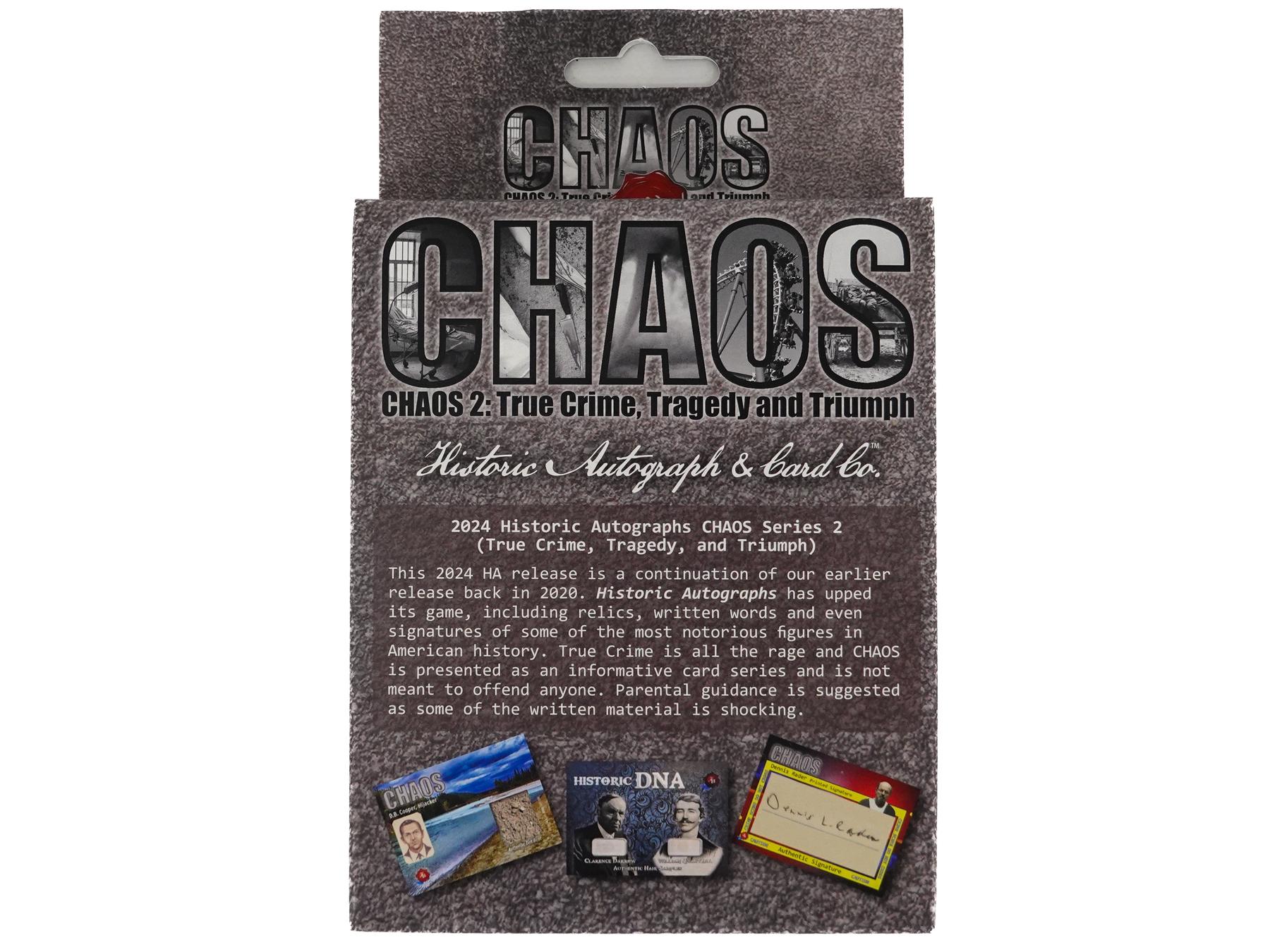 Chaos Series 2 Trading Cards Hobby Box (Historic Autographs