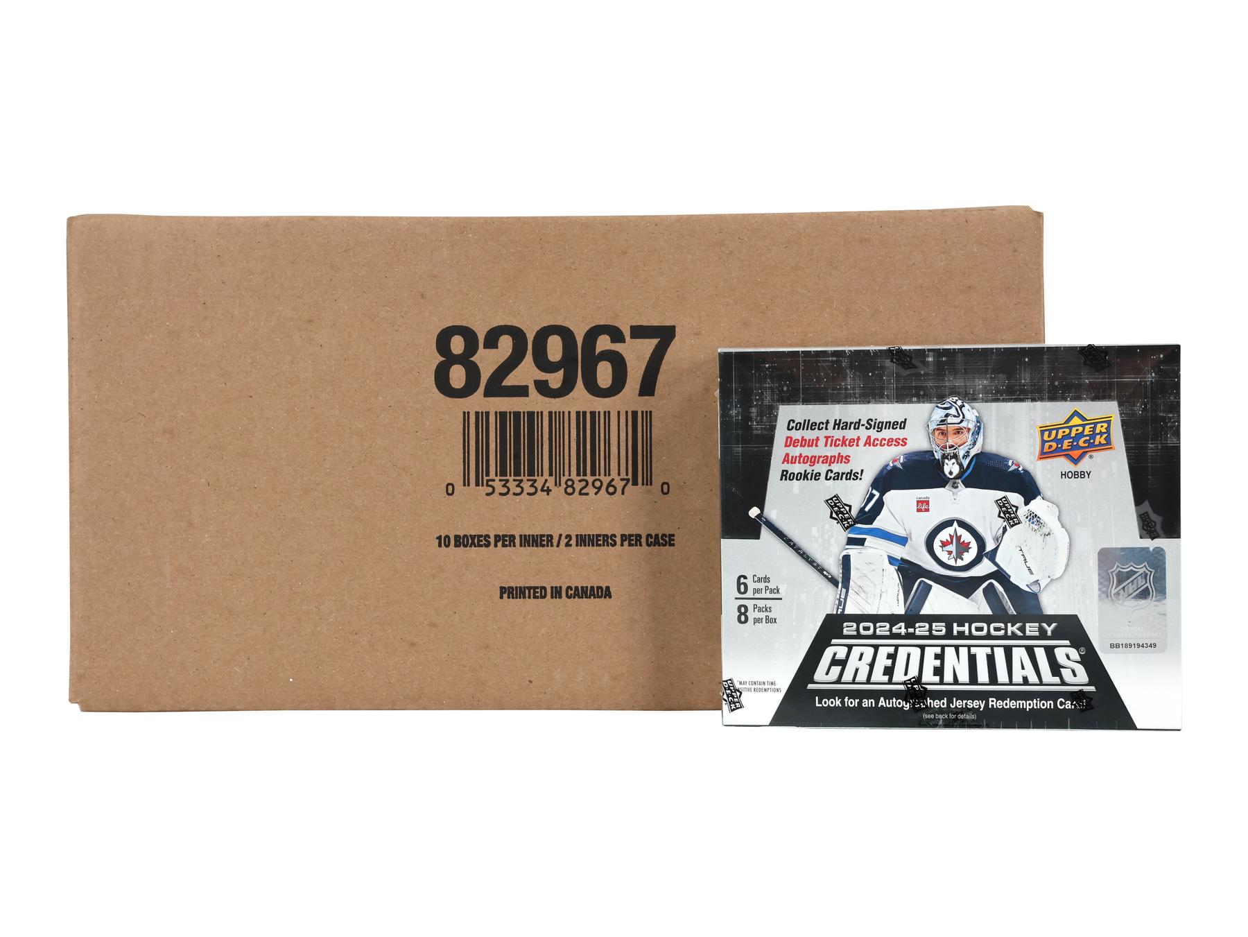 2024/25 Upper Deck Credentials Hockey Hobby 20-Box Case | DA Card