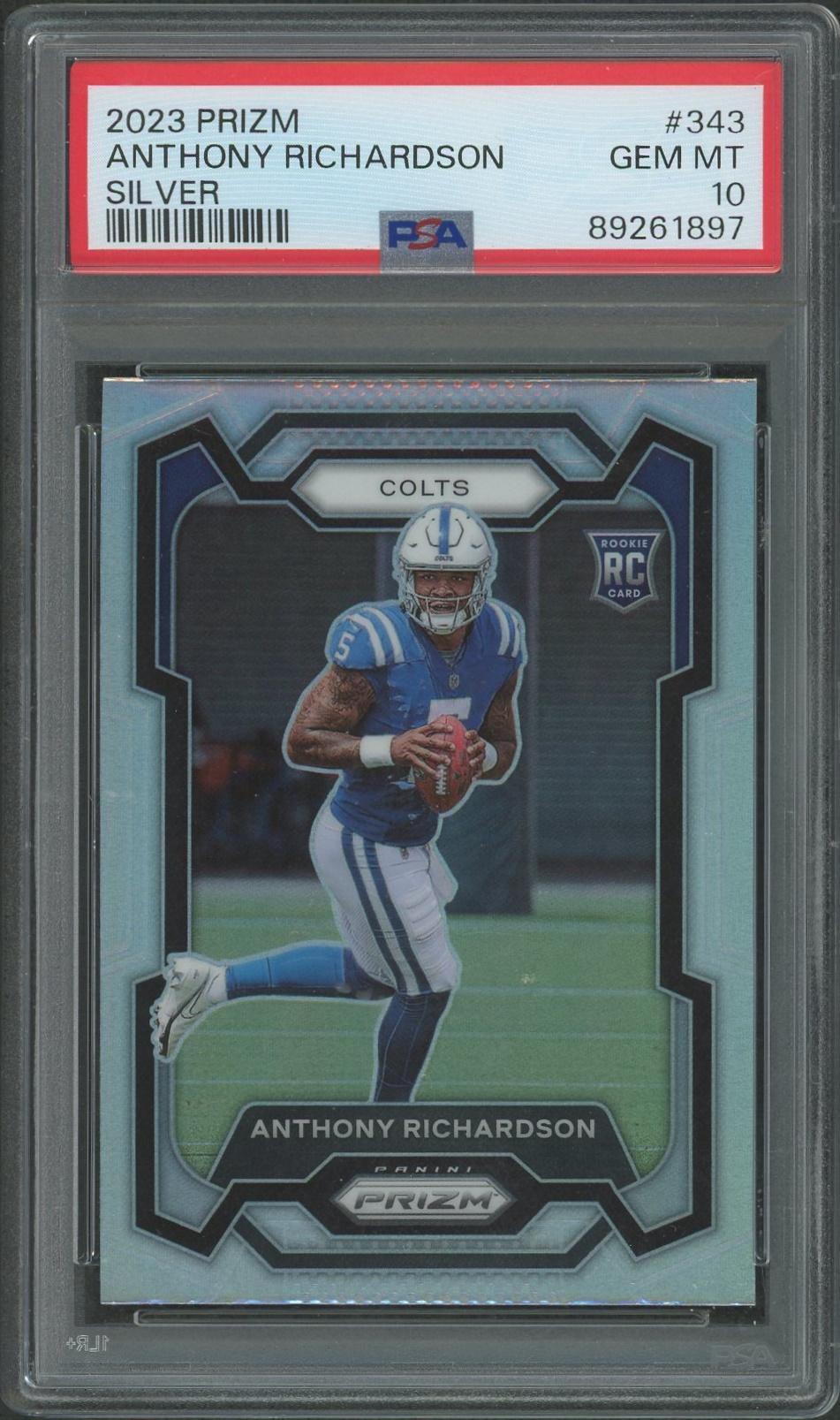 2023 Panini Prizm Football #343 Anthony Richardson Silver Rookie