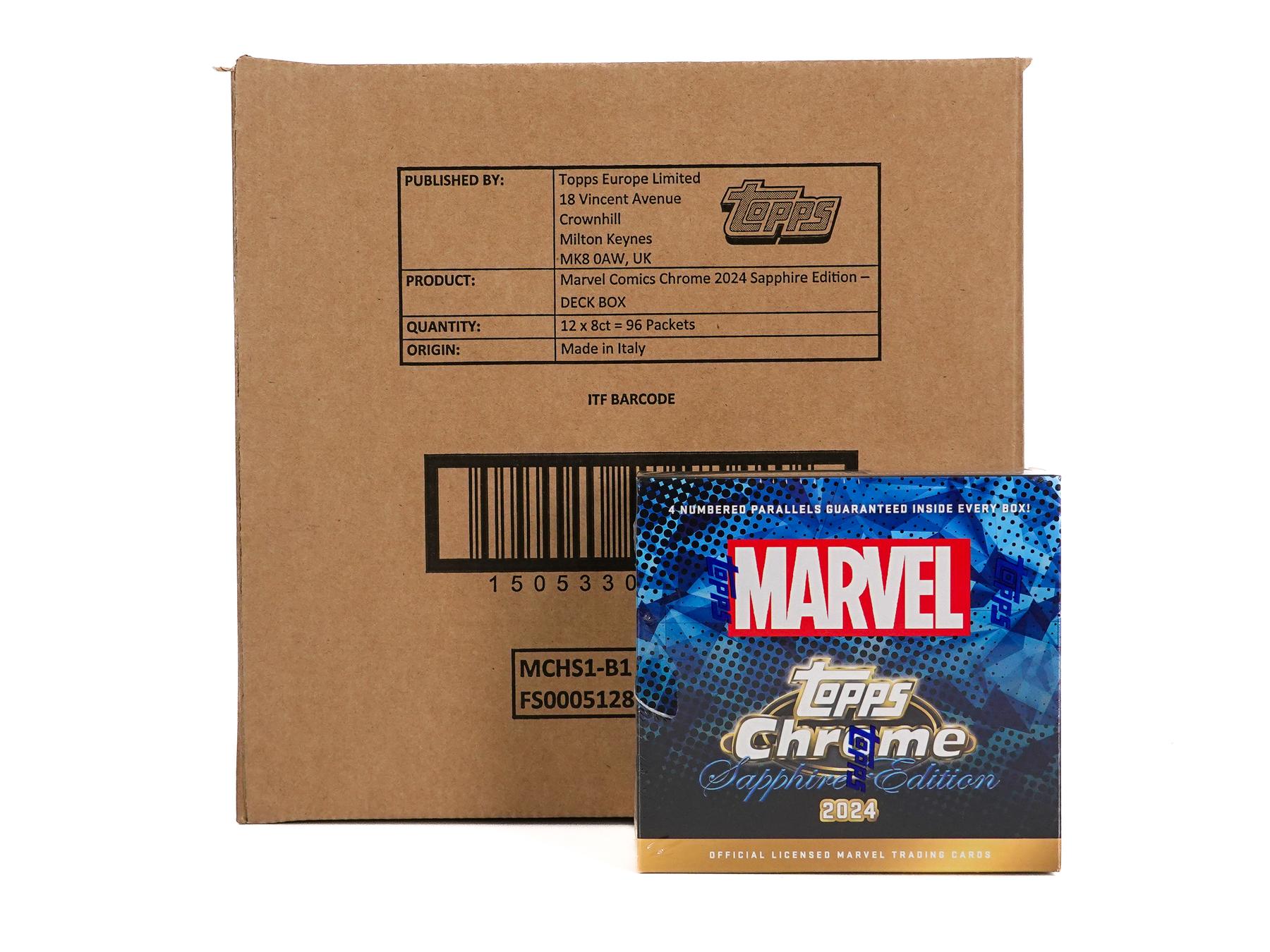 2024 Topps Marvel Chrome Sapphire Hobby 12-Box Case | DA Card World