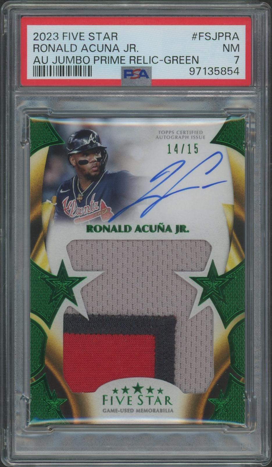 Ronald Acuna Jr. 2023 Topps Walmart Holiday Red Foil #d 06/10 Auto Relic  WHAR-RA