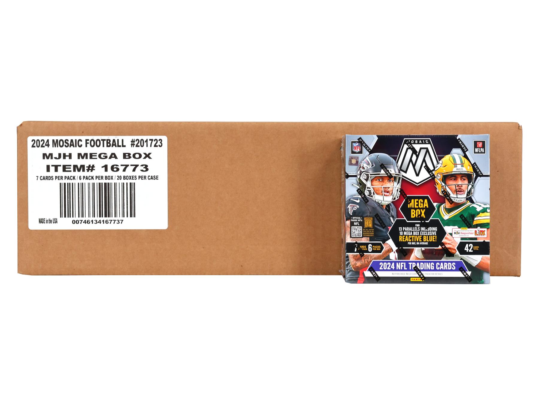 2024 Panini Mosaic Football Mega 20-Box Case (Reactive Blue