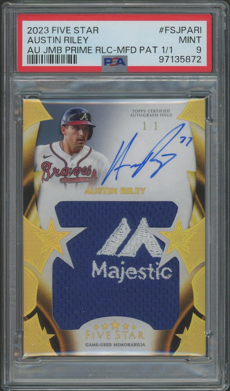 2023 Topps Five Star Baseball #FSJPARI Austin Riley Jumbo Prime