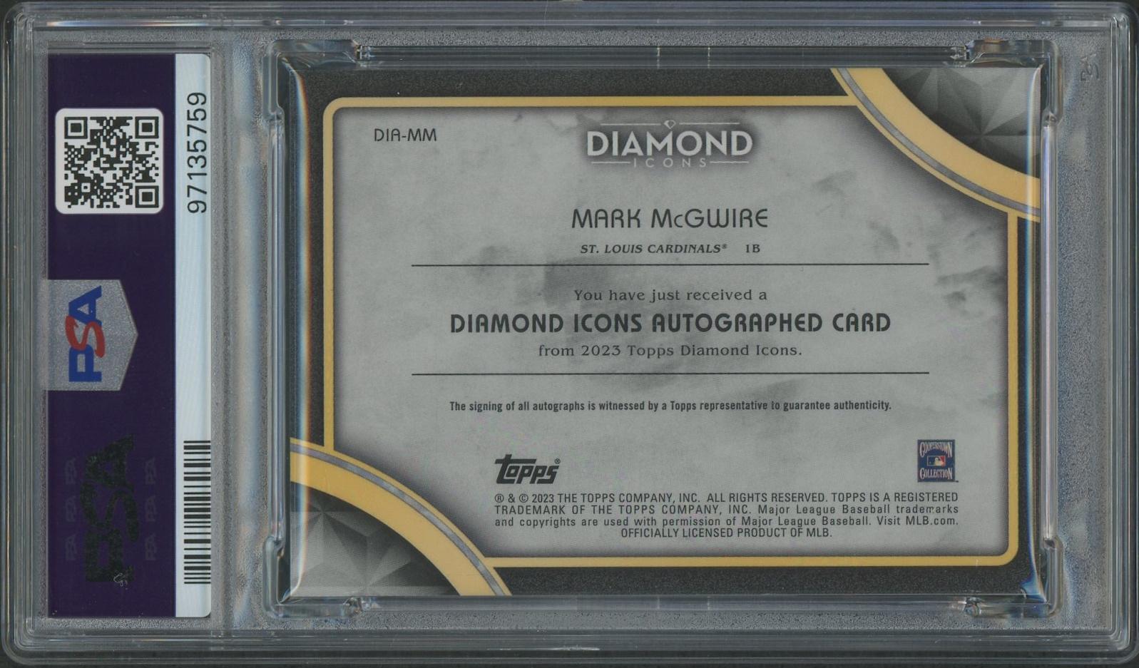 オンラインストア買 2023 TOPPS DIAMOND ICONS MARK McGWIRE 15枚限定 