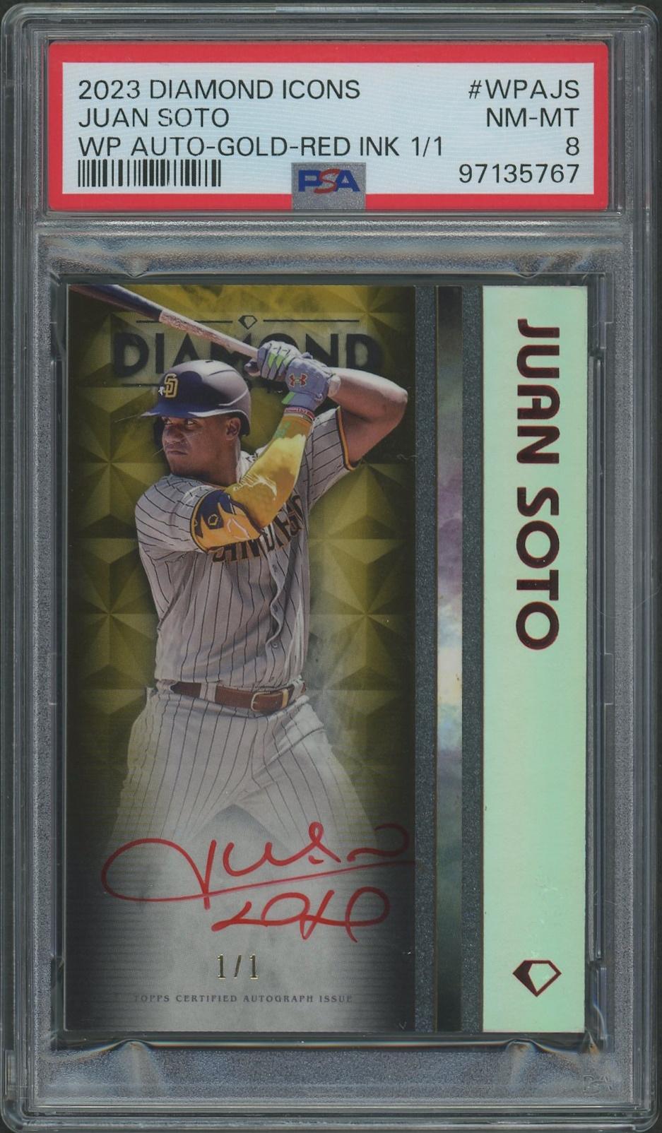 topps diamond icons juan soto 5シリauto 2023 Topps Diamond Icons Baseball #WPAJS Juan Soto White