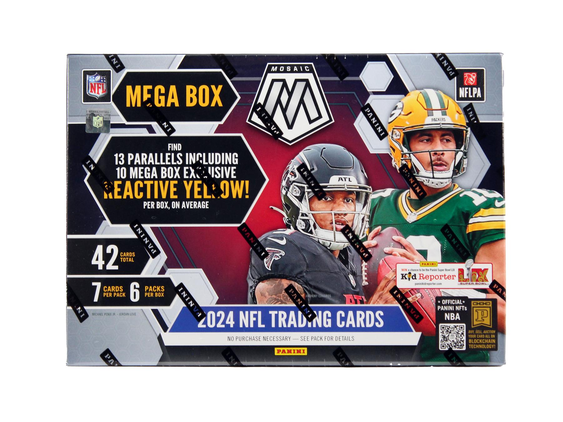 2024 Panini Mosaic Football Mega Box (Reactive Yellow Parallels