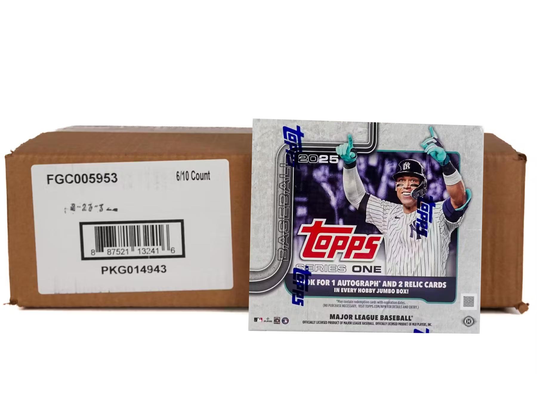 2025 Topps Series 1 Baseball Hobby Jumbo 6-Box Case | DA 2025 Topps Series 1 Baseball Hobby Jumbo 6-Box Case | DA