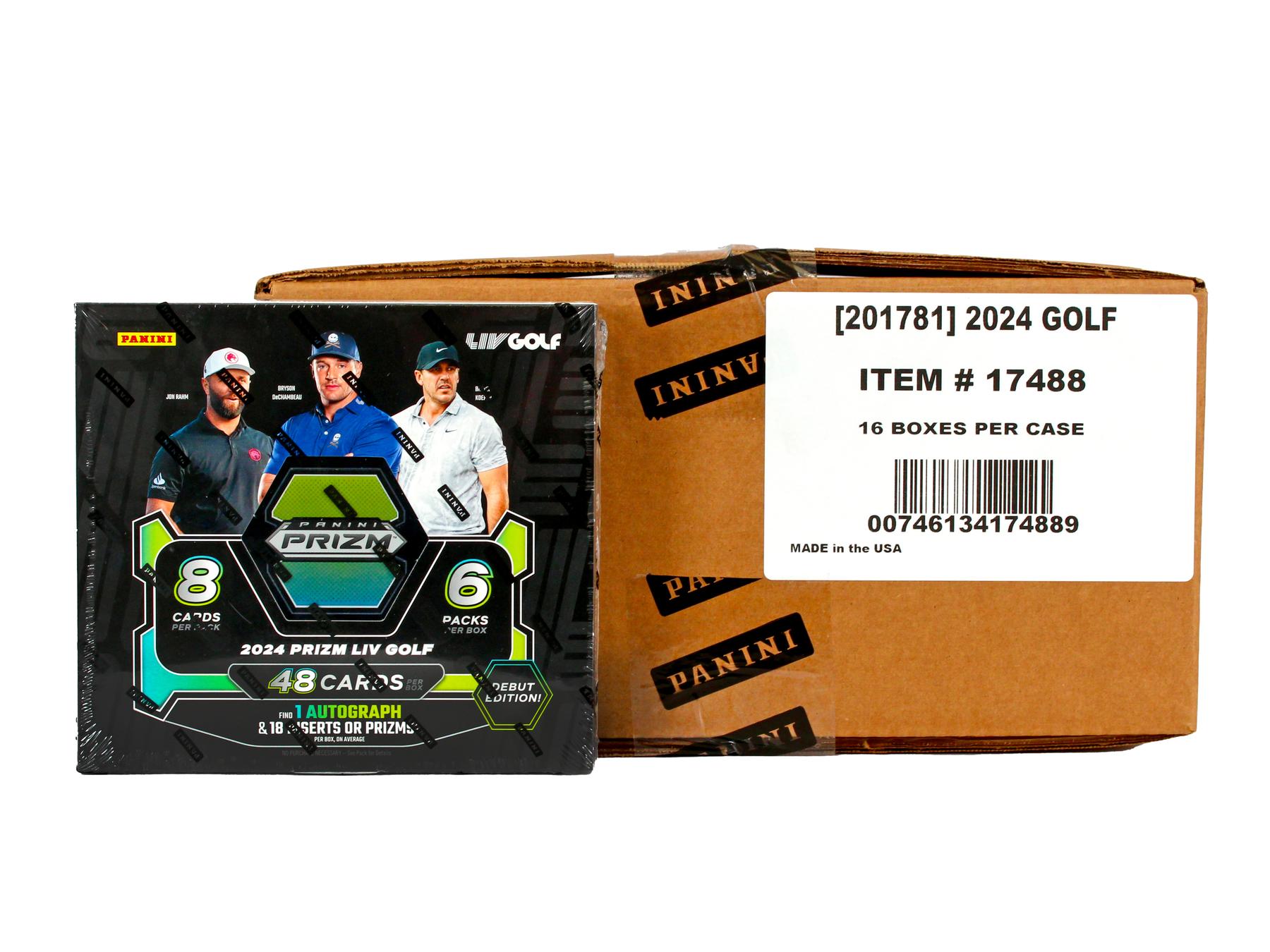 2024 Panini Prizm LIV Golf Hobby 16-Box Case | DA Card World