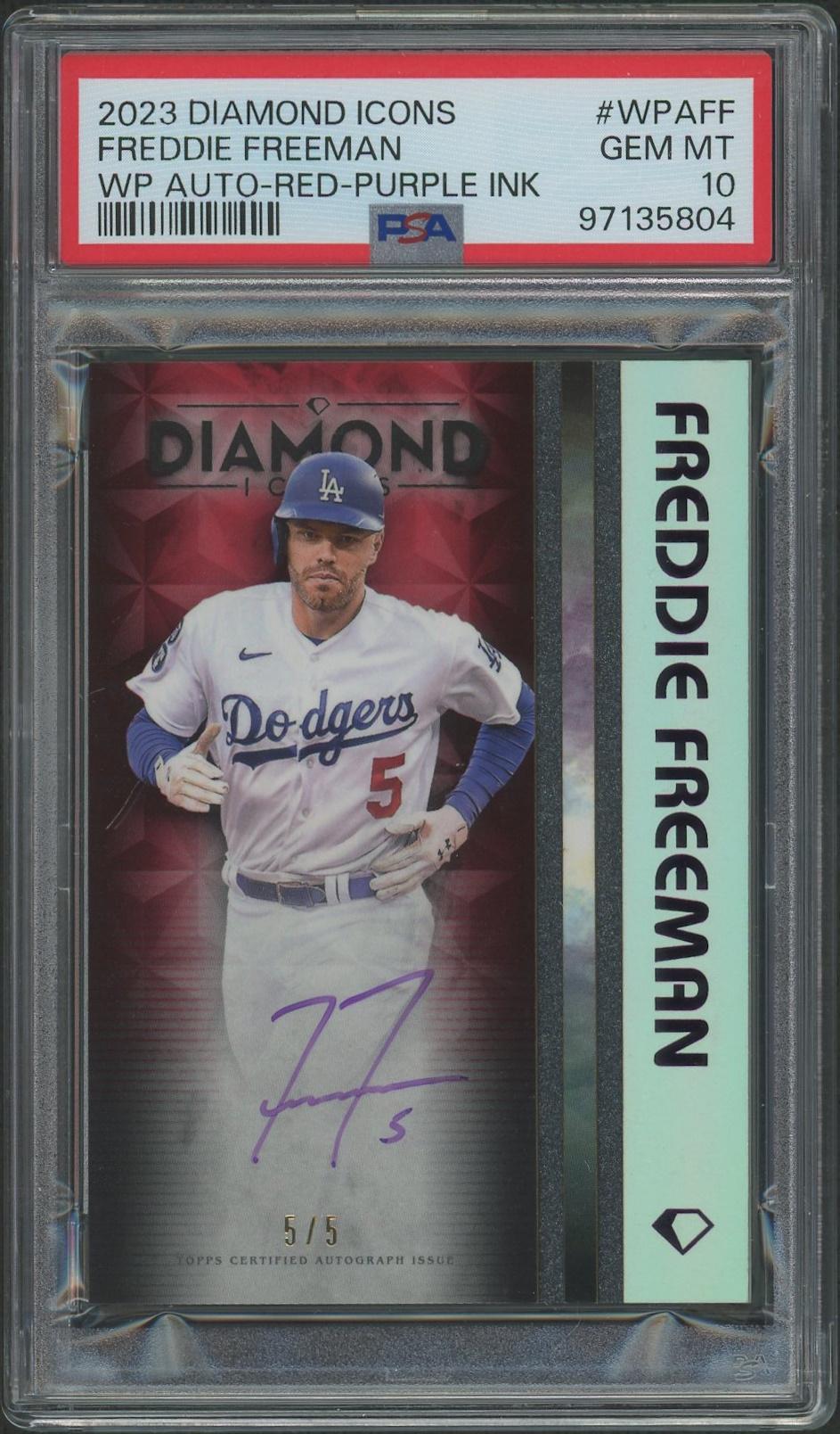2023 Topps Diamond Icons Baseball #WPAFF Freddie Freeman Red White