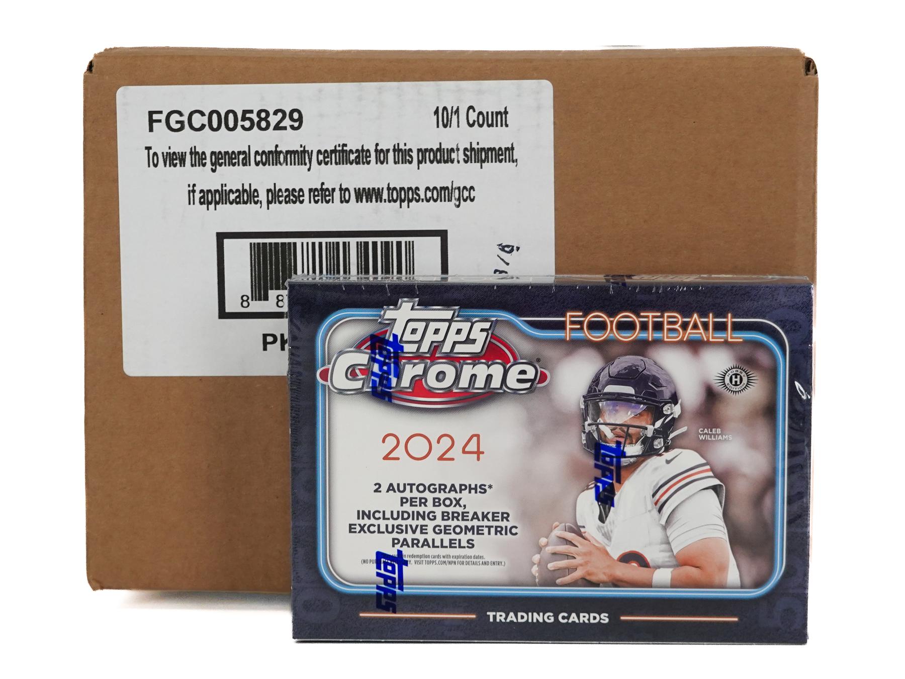 2024 Topps Chrome Football Breaker Delight 10-Box Case | DA Card World