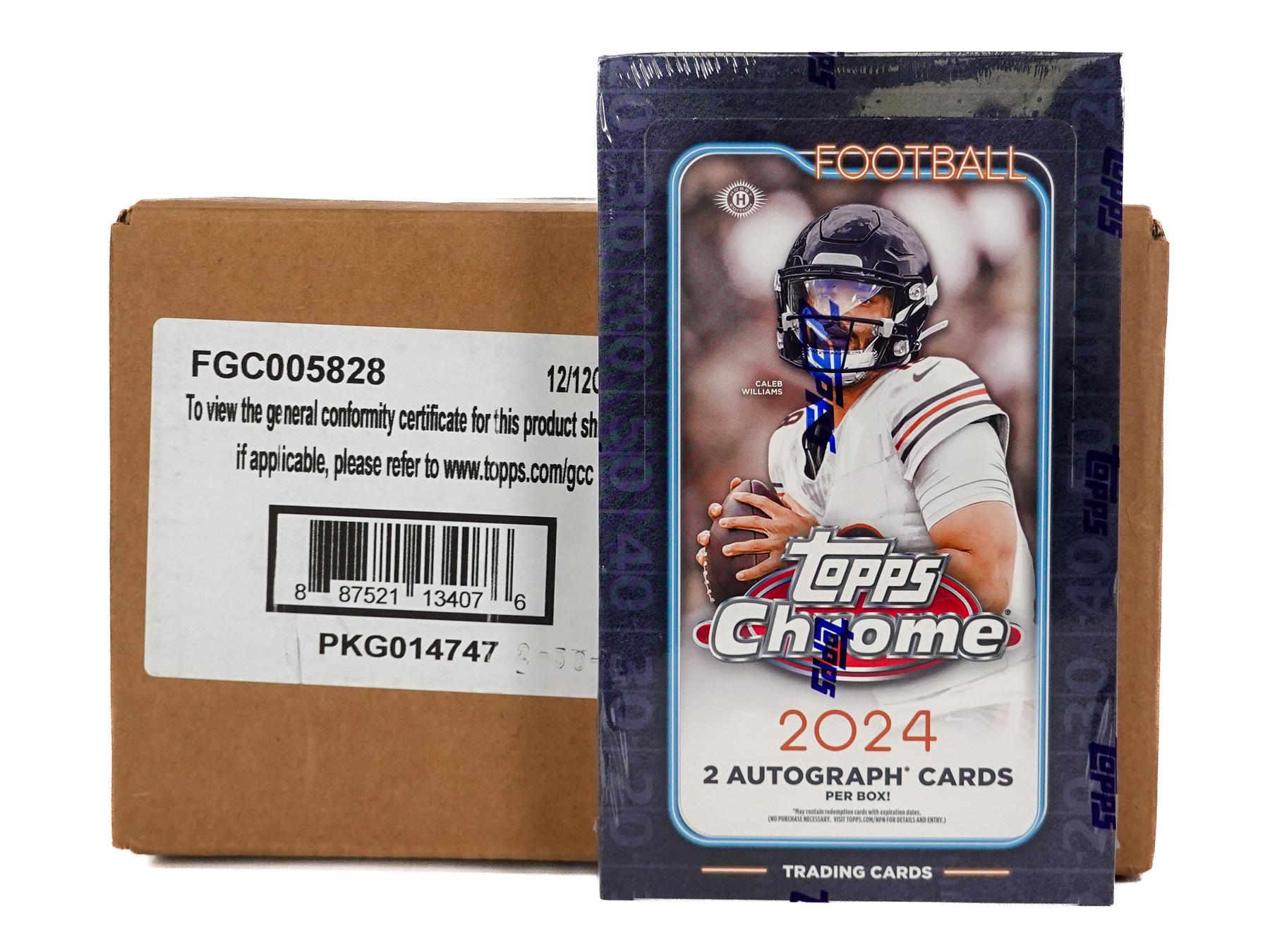 2024 Topps Chrome Football Hobby 12-Box Case | DA Card World