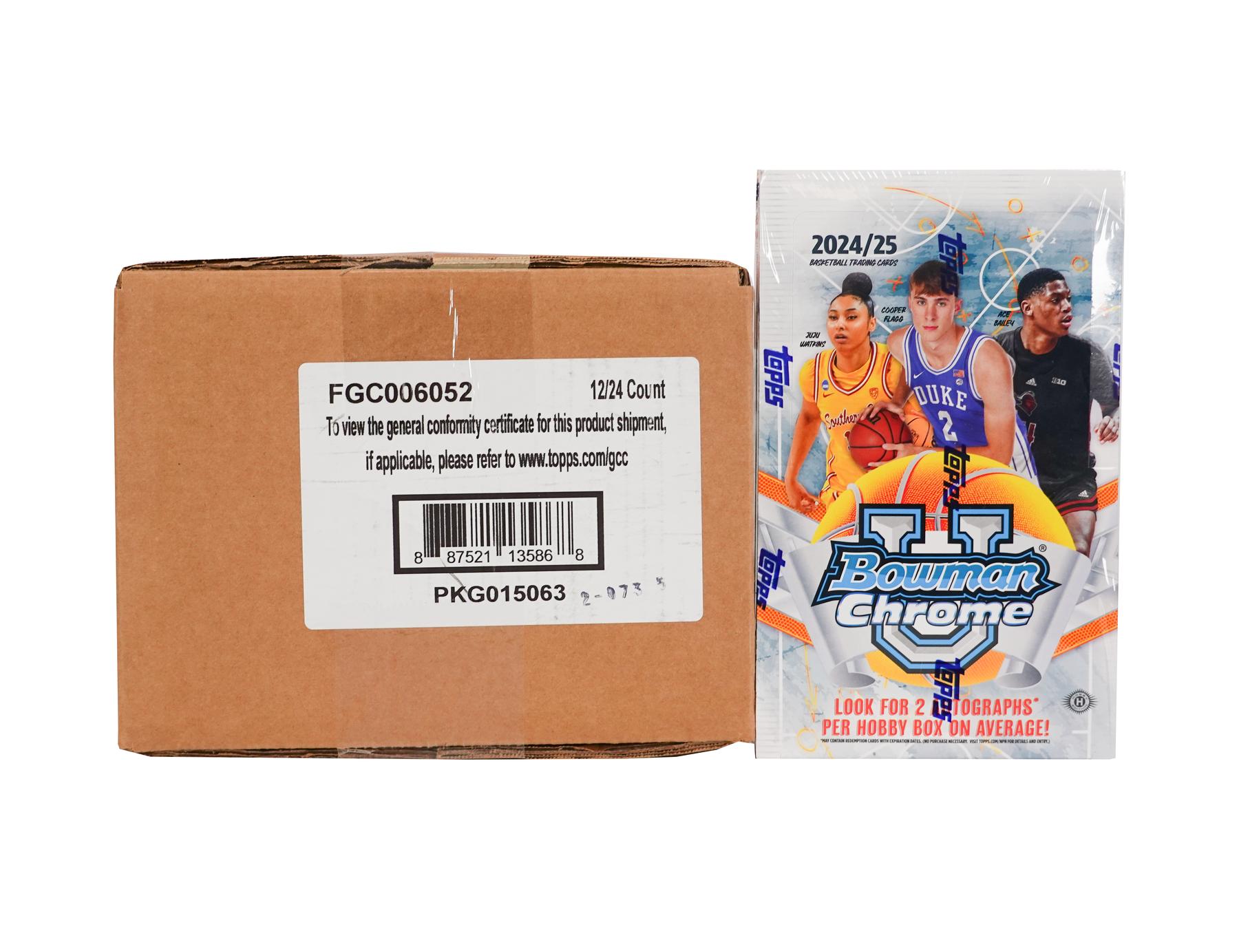 2024/25 Bowman University Chrome Basketball Hobby 12-Box