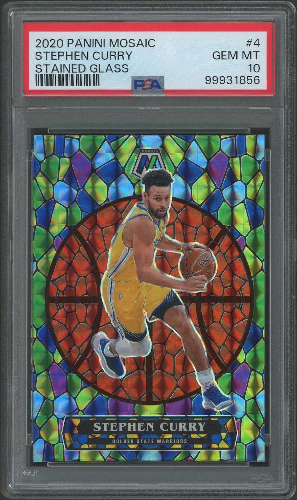 2020/21 Panini Mosaic Basketball #4 Stephen Curry Stained Glass