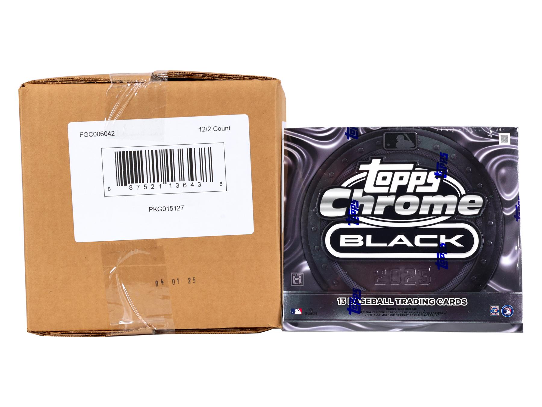 2025 TOPPS CHROME BLACK BASEBALL HOBBY 12 BOX CASE BREAK #2