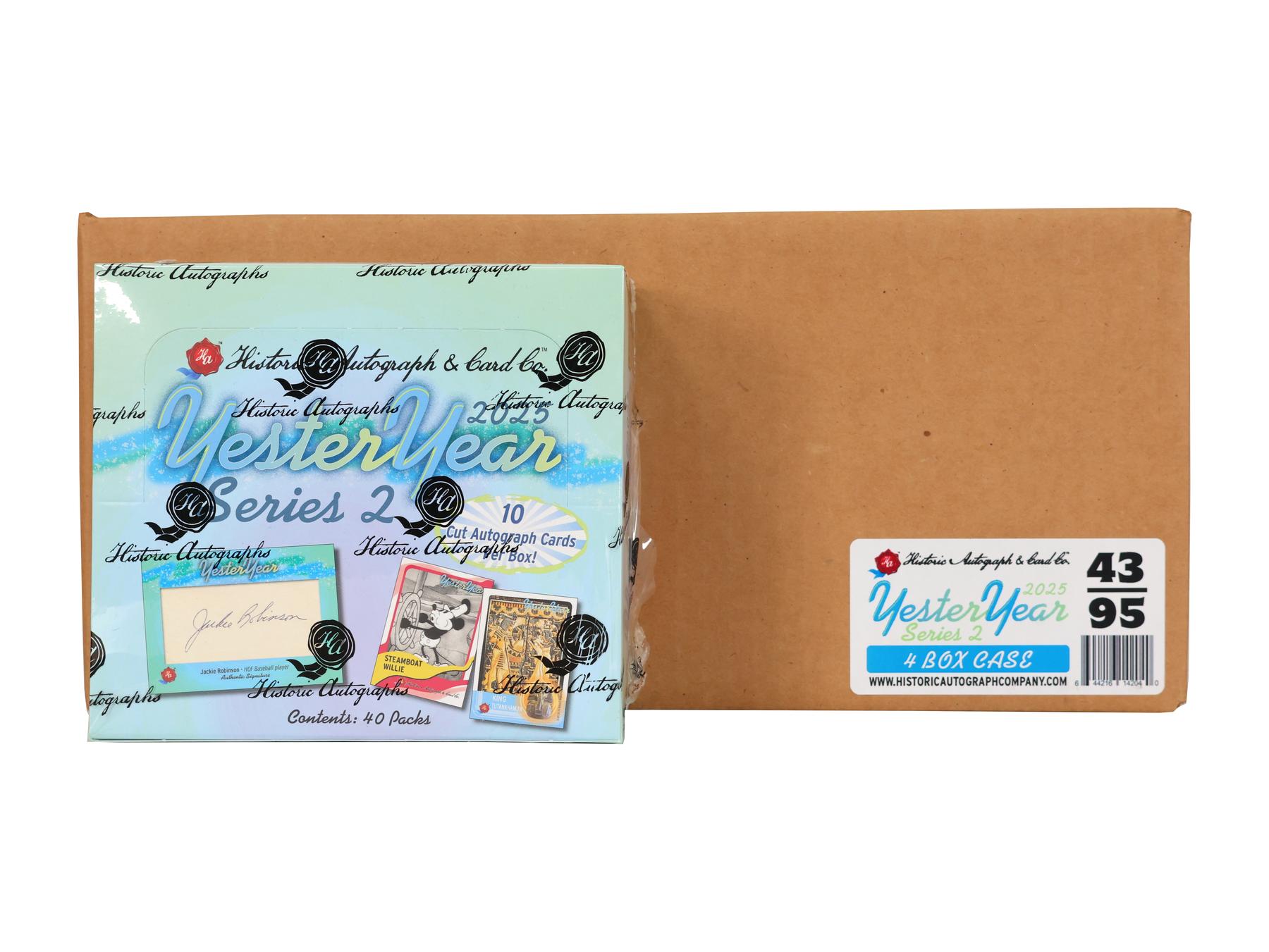 YesterYear Series 2 Hobby 4-Box Case (Historic Autographs