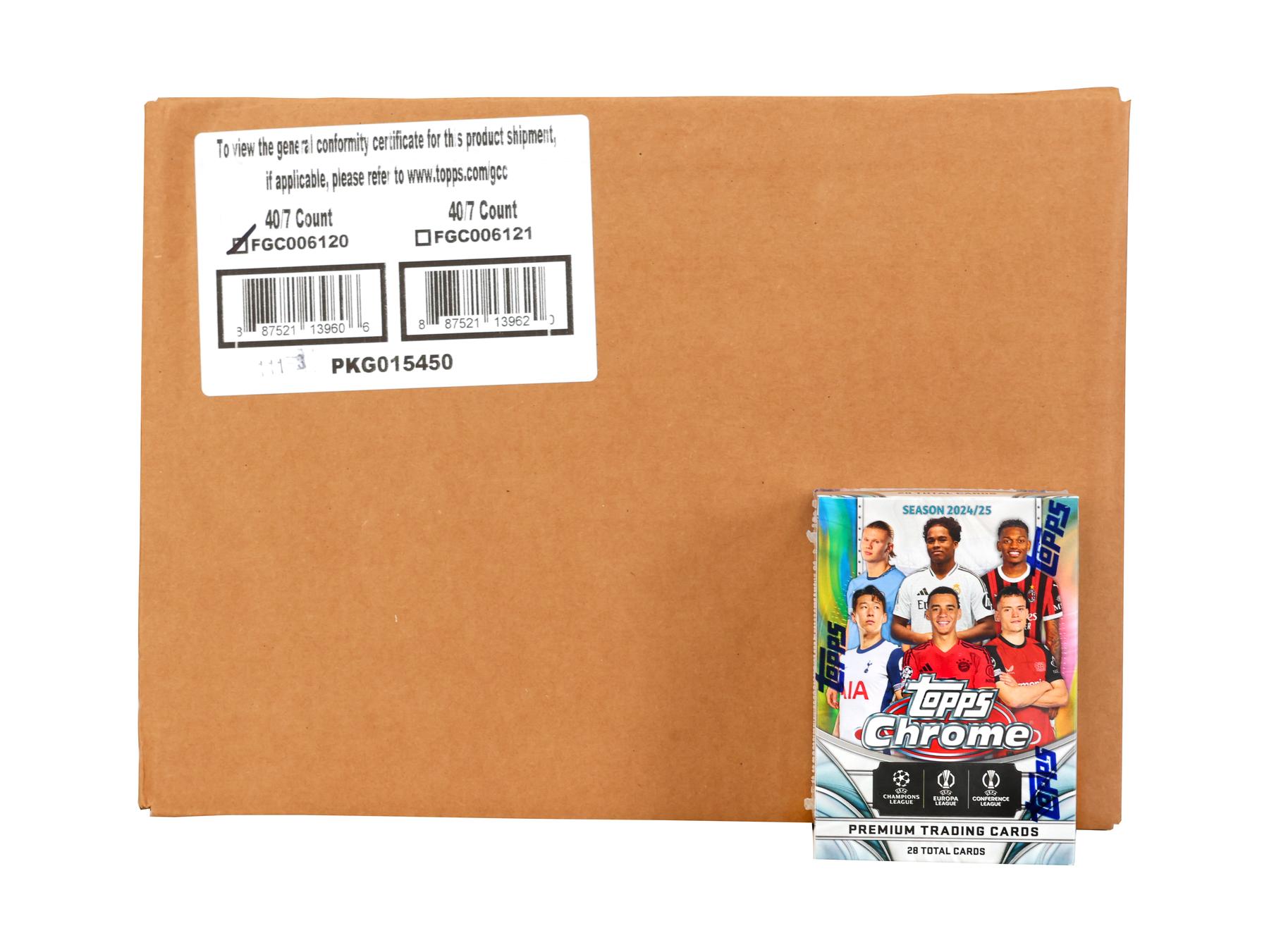 2024/25 Topps Chrome UEFA Club Competitions Soccer 7-Pack