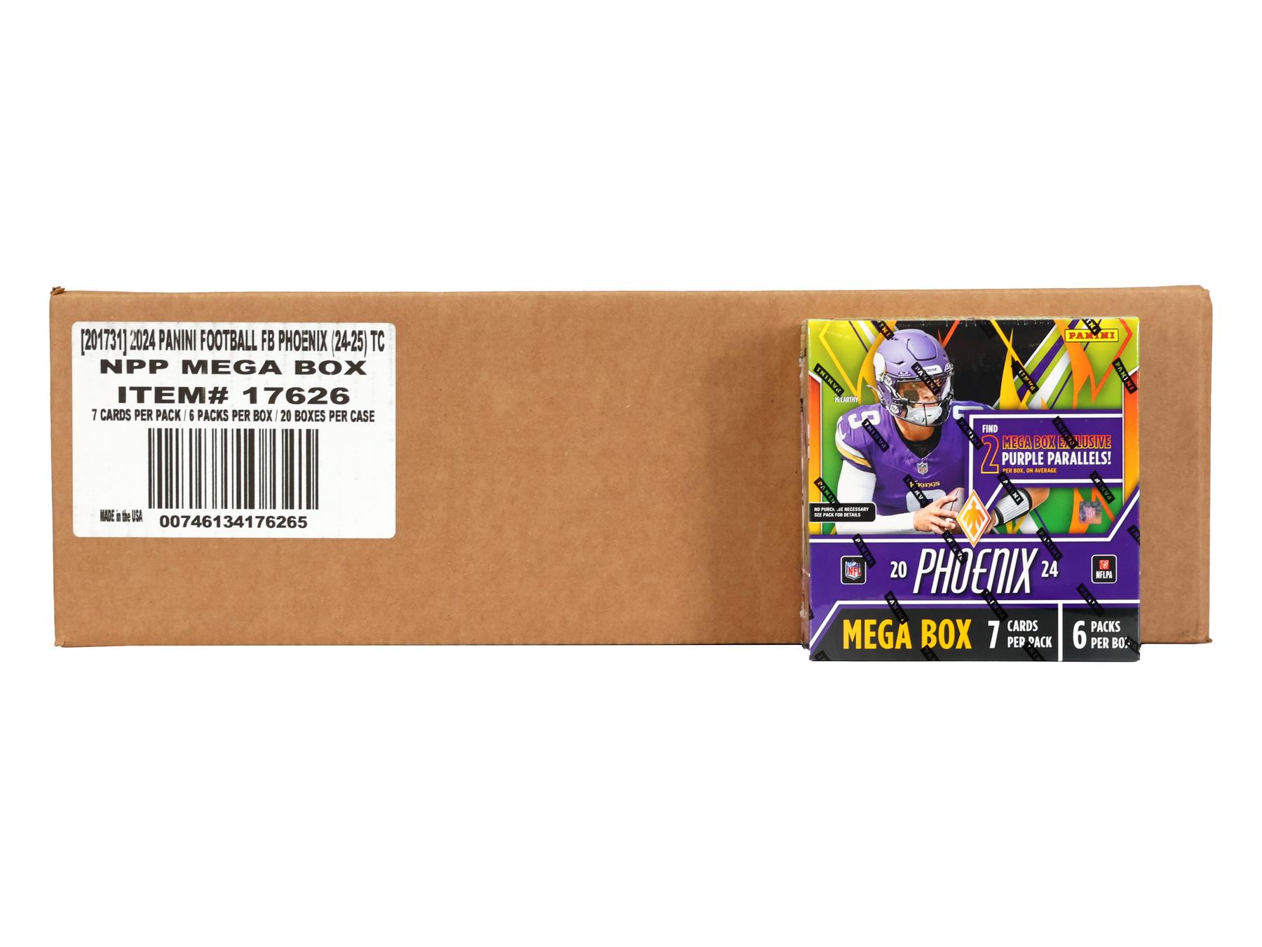 2024 Panini Phoenix Football Mega 20-Box Case (Purple Parallels