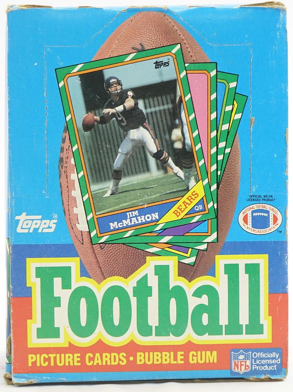 1986 Topps Football Wax Box DA Card World