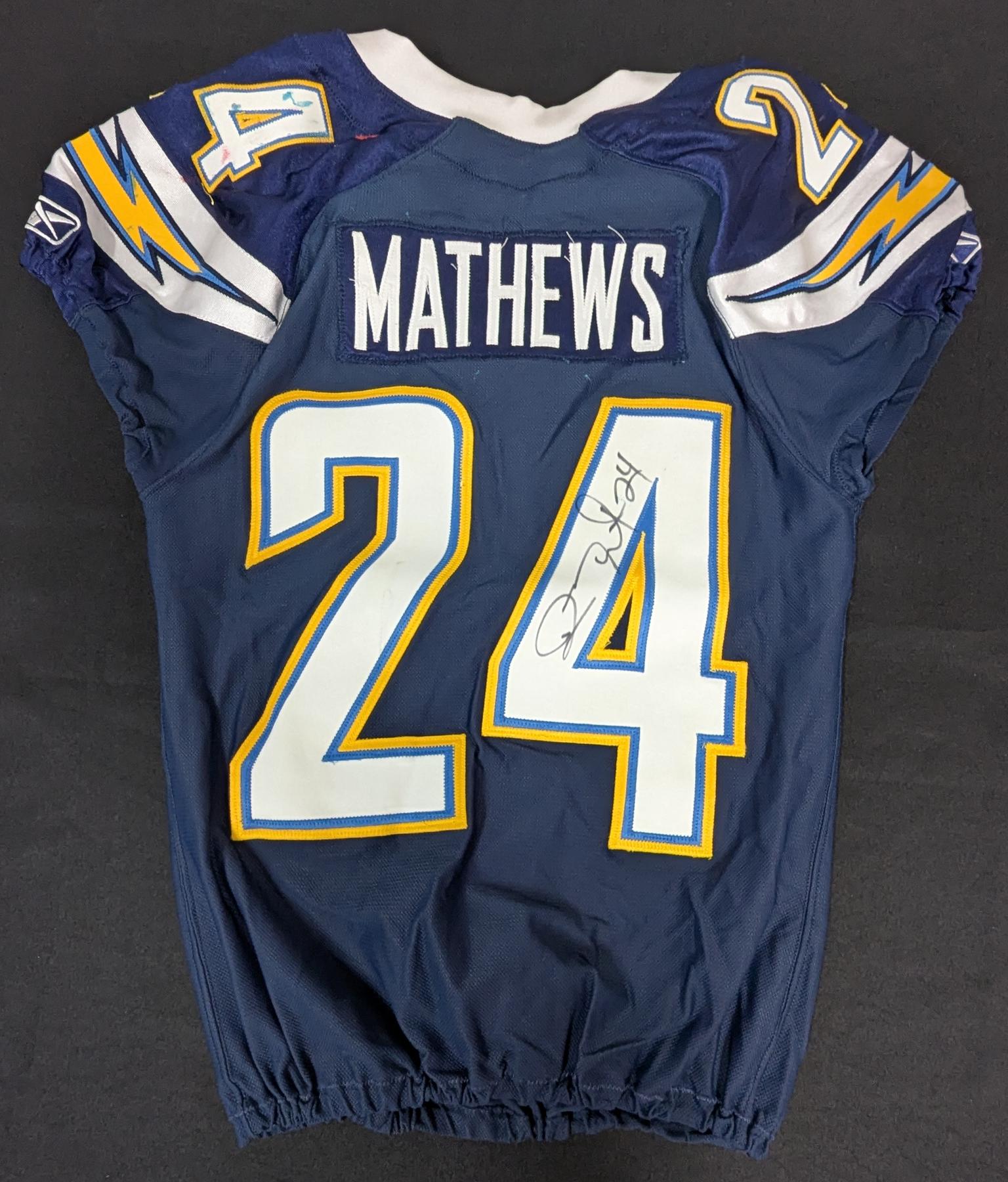 Ryan Mathews 2010 San Diego Chargers Autographed Rookie Game Used