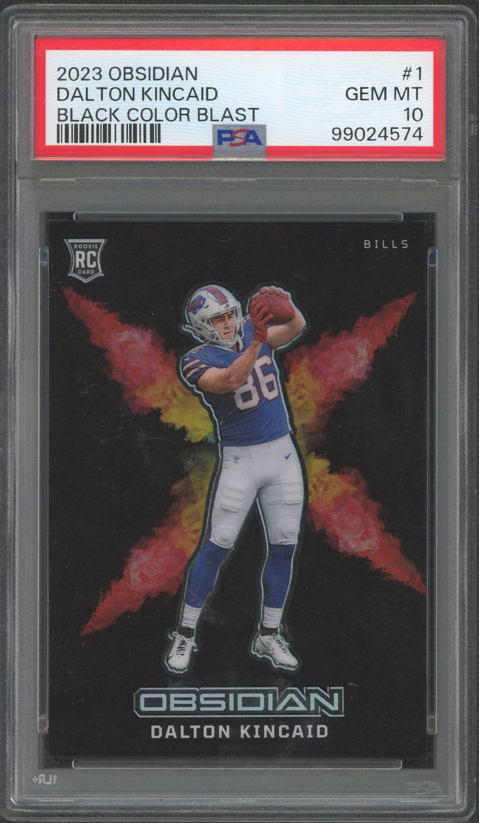 2023 Panini Obsidian Dalton Kincaid Rookie Color Blast #1 PSA 10