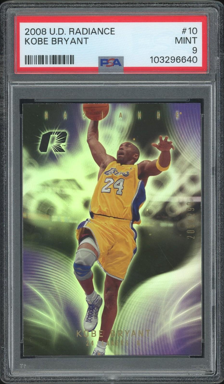 UD Inspirations Kobe Bryant カード 2008 Upper Deck Radiance Kobe Bryant #10 /299 PSA 9 | DA Card World