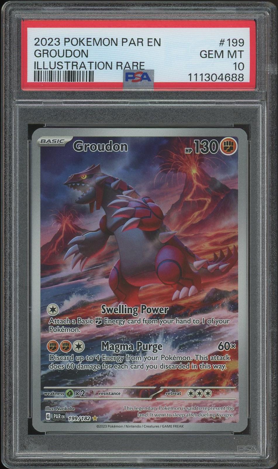 Pokemon Paradox Rift Groudon 199/182 PSA 10 GEM MINT | DA Card World