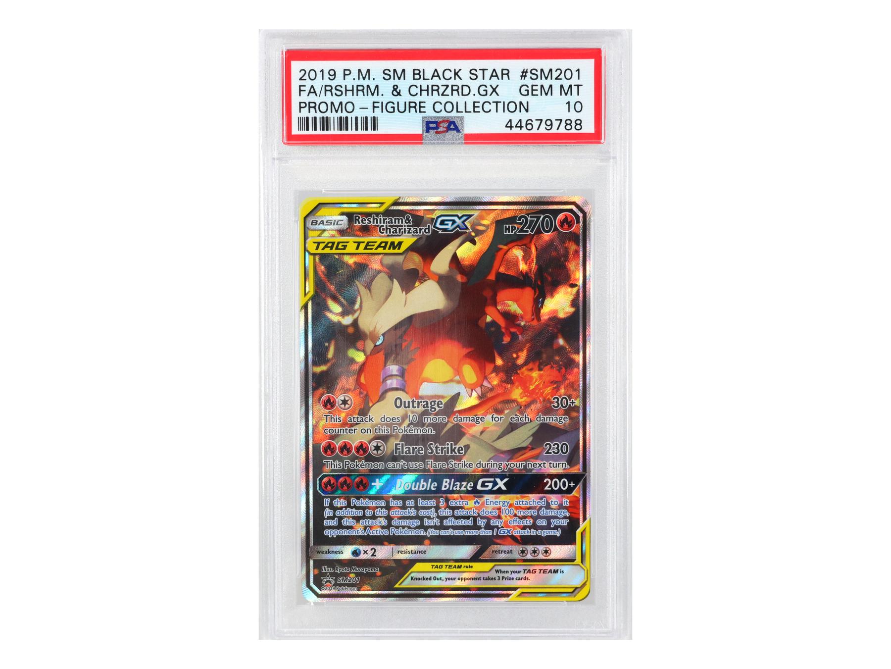 Pokemon Sun & Moon Promo Reshiram & Charizard GX SM201 PSA 10 GEM