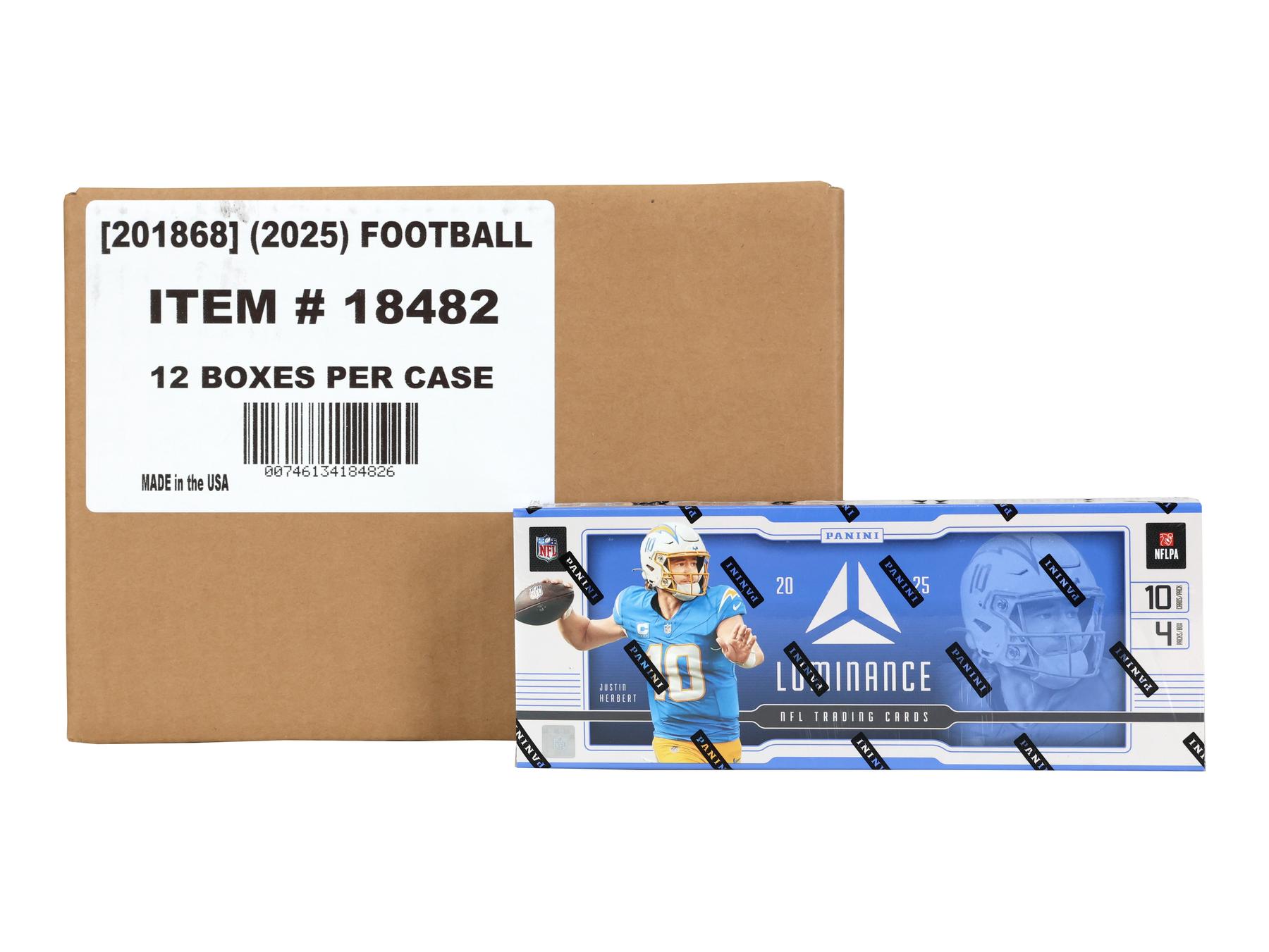 2025 Panini Luminance Football Hobby 12-Box Case | DA Card World