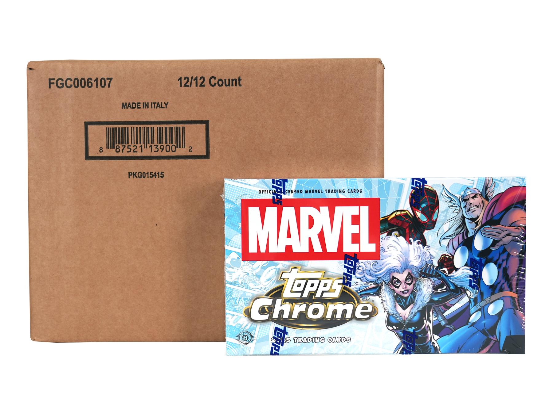 2025 Topps Marvel Chrome Hobby 12-Box Case | DA Card World
