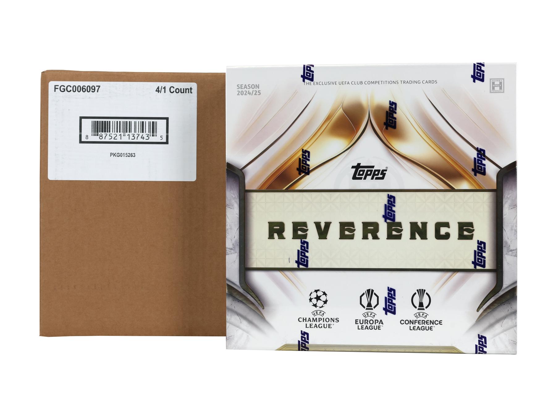 2024/25 Topps Reverence UEFA Club Competitions Soccer Hobby 4-Box 