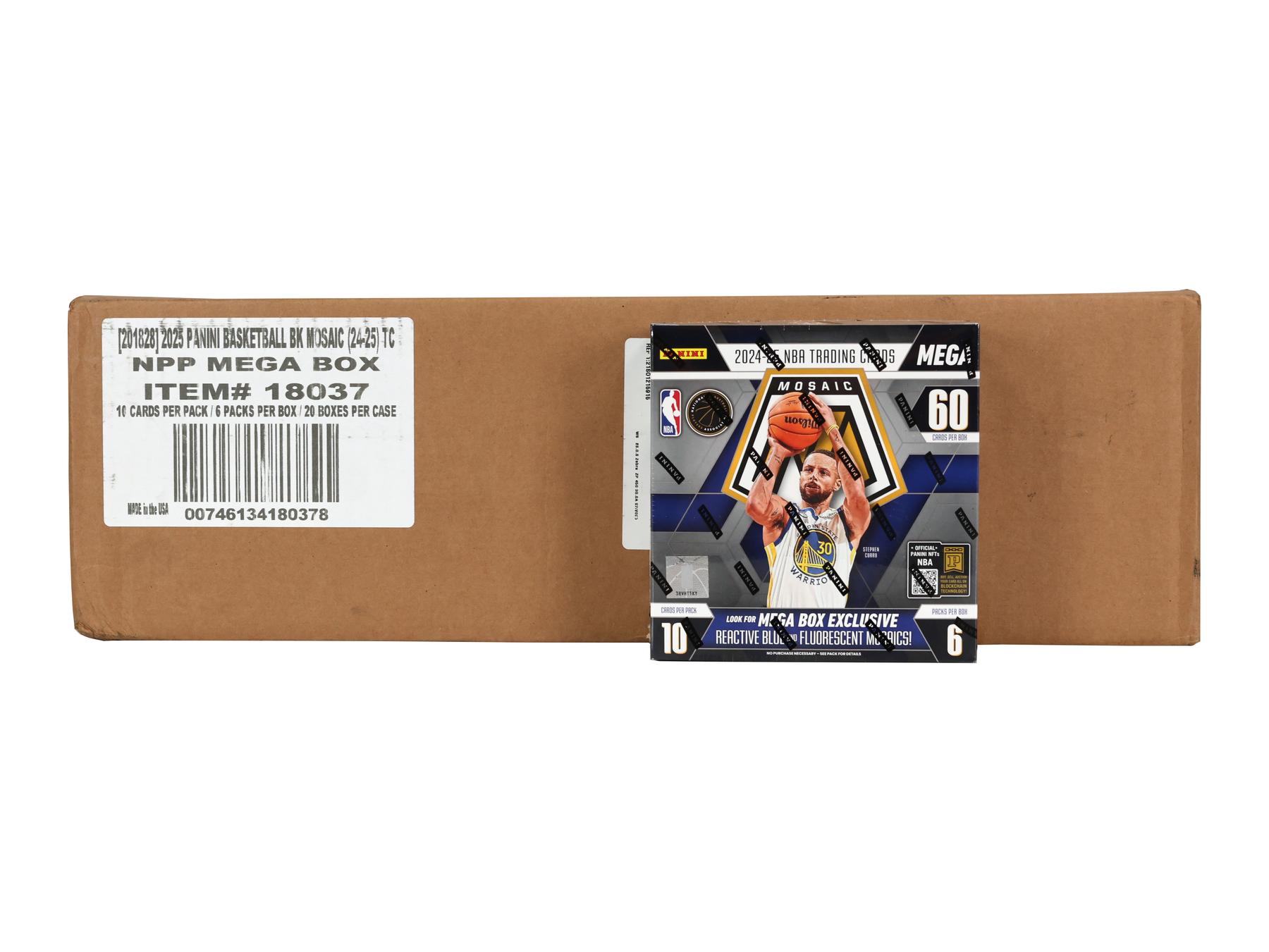 2024/25 Panini Mosaic Basketball Mega 20-Box Case (Reactive Blue