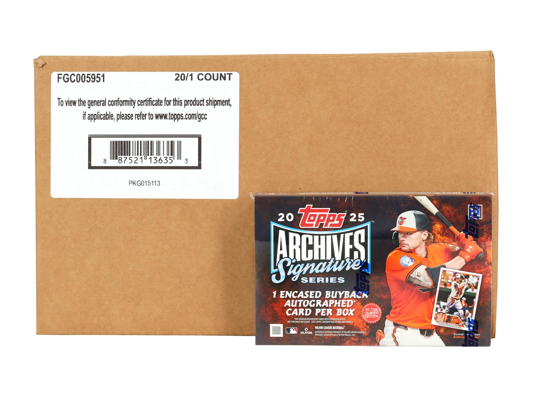 2025 Topps Archives Signature Series Baseball Hobby 20-Box