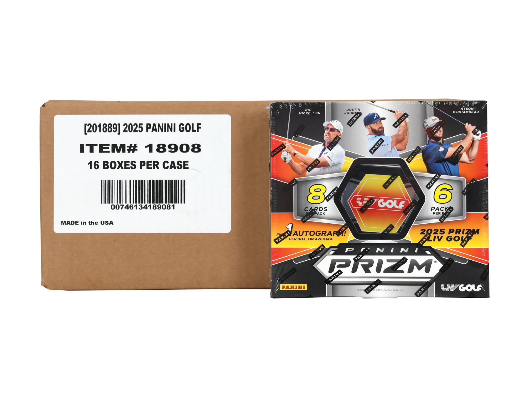 2025 Panini Prizm LIV Golf Hobby 16-Box Case | DA Card World