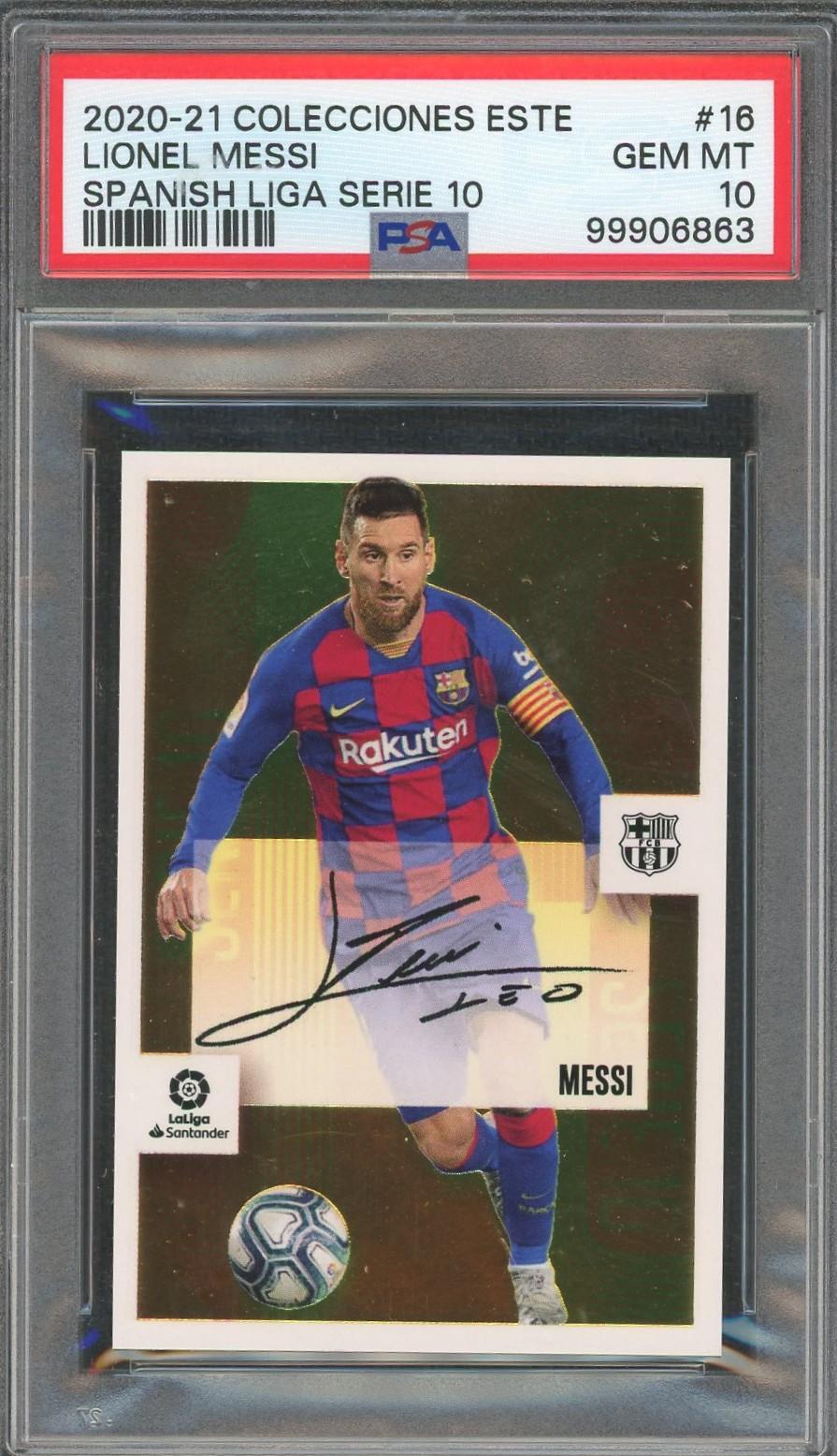 2020/21 Panini Colecciones Este La Liga Lionel Messi PSA 10