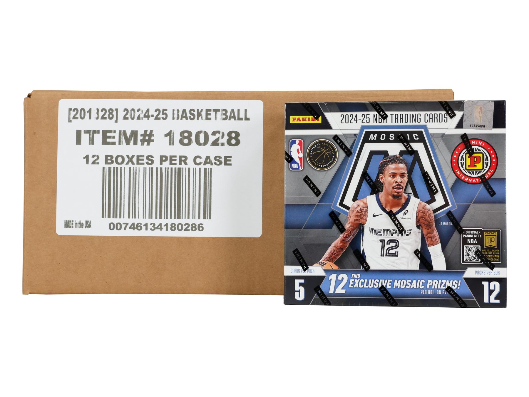 2024/25 Panini Mosaic Basketball International Hobby 12-Box Case