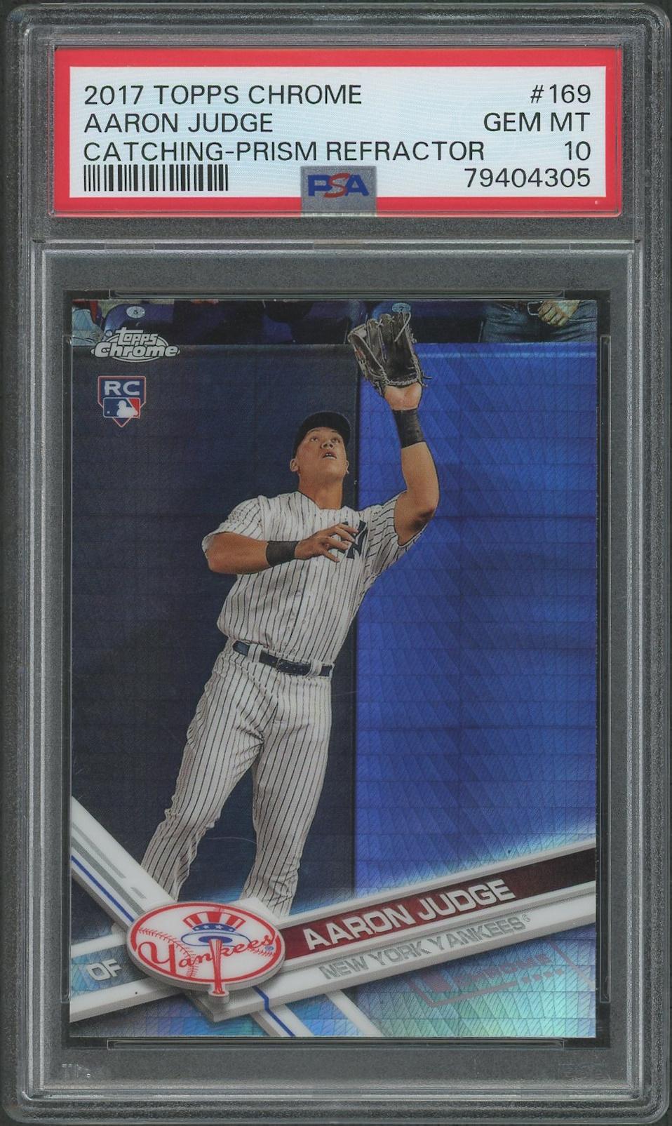 2017 Topps Chrome Baseball #169 Aaron Judge Prism Refractor
