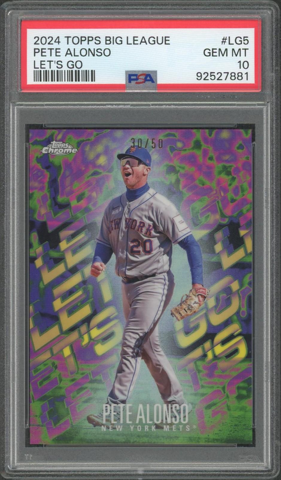 2024 Topps Big League Pete Alonso LET'S GO /50 PSA 10 | DA Card World
